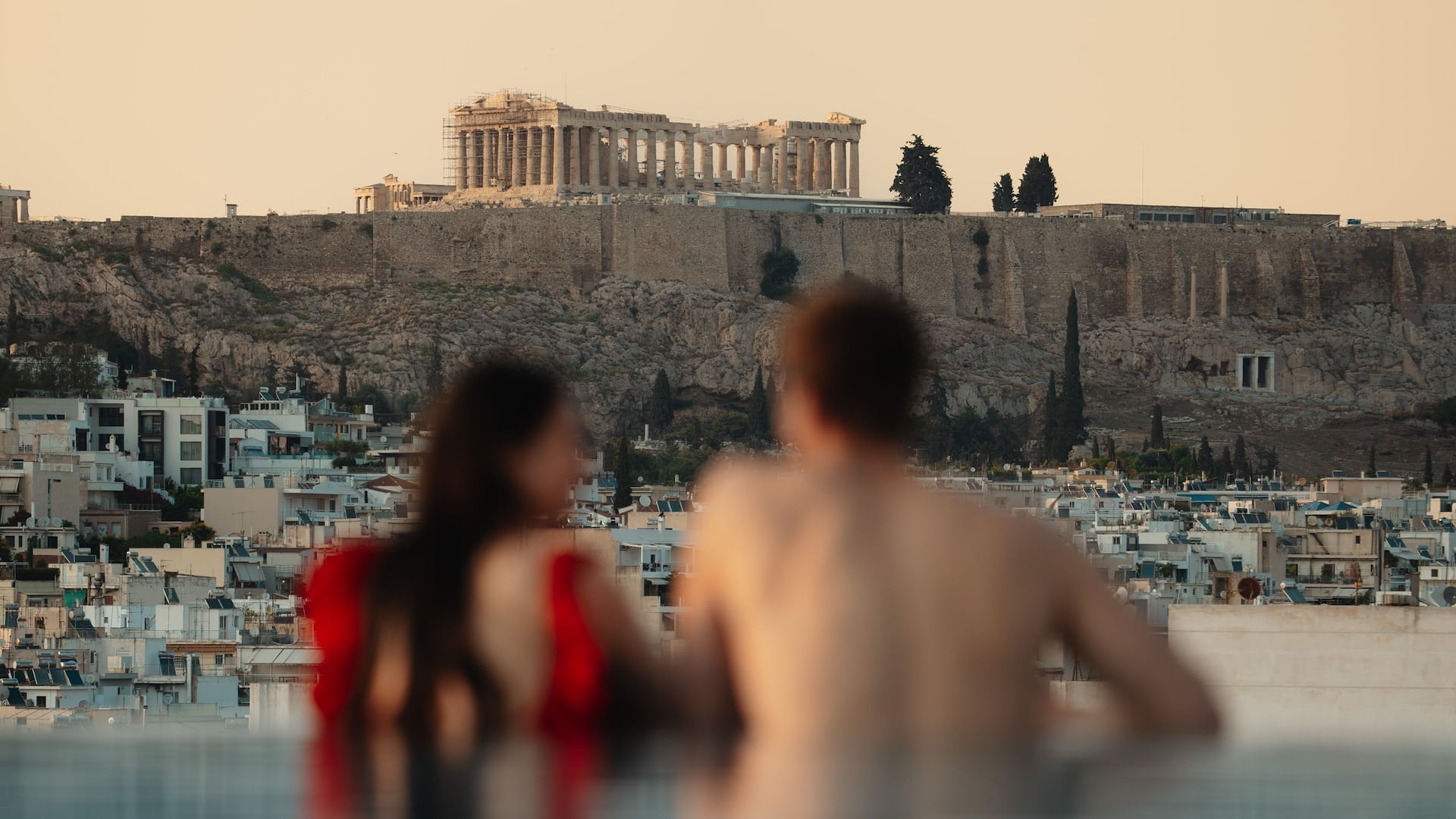 Grand Hyatt Athens Infinity Pool Couple