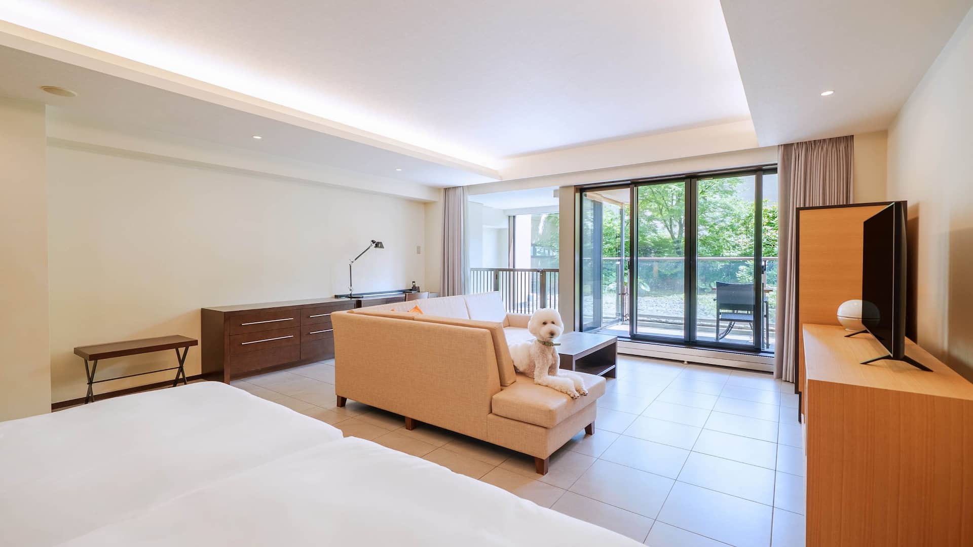 2 из 9 Hyatt Regency Hakone Resort and Spa Twin Beds Dog Friendly Deluxe Sofa Window