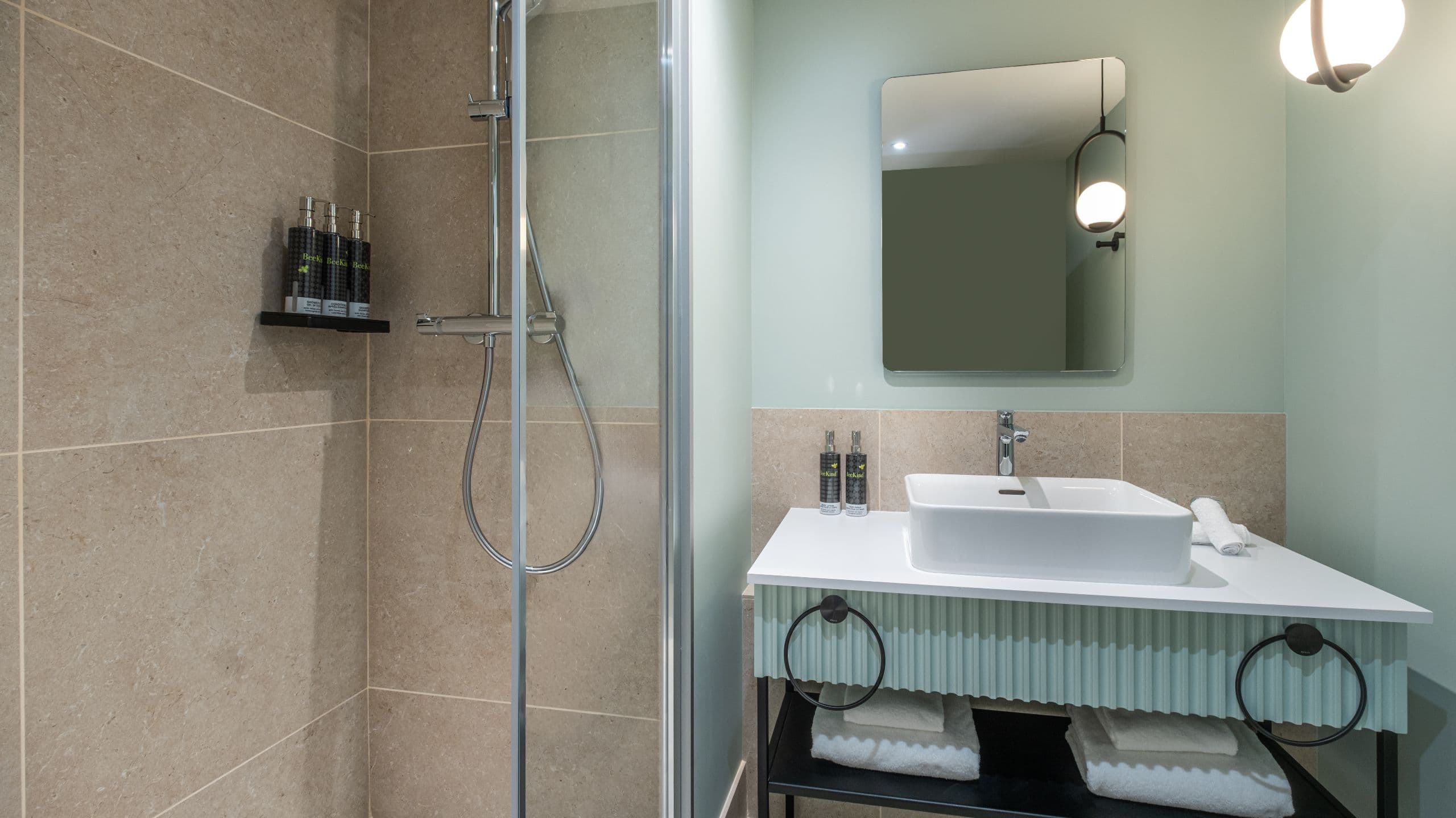 2 of 2 Hyatt Centric Reims Bathroom Vanity And Shower