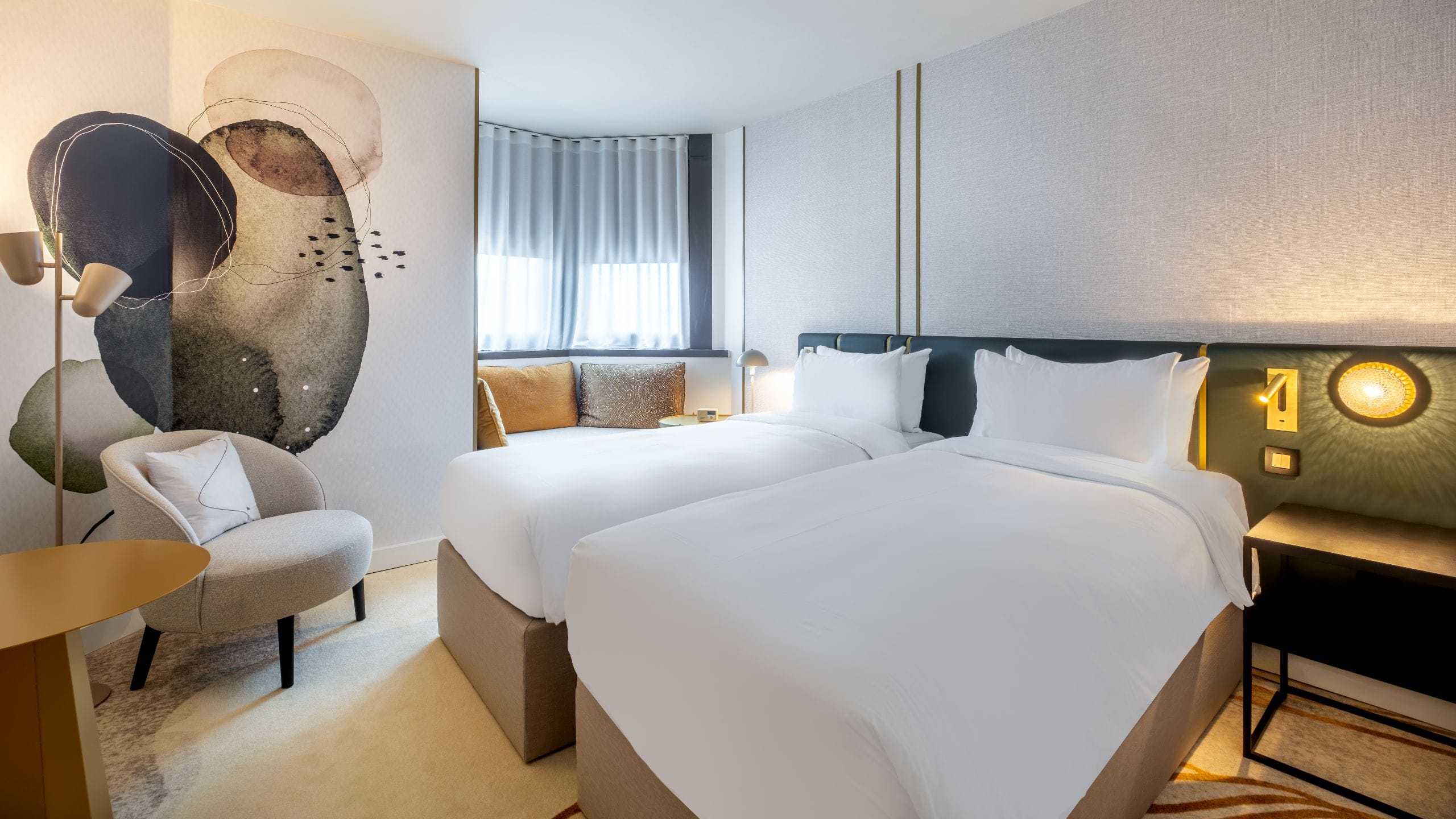 1 of 2 Hyatt Centric Reims Guestroom Twin Beds