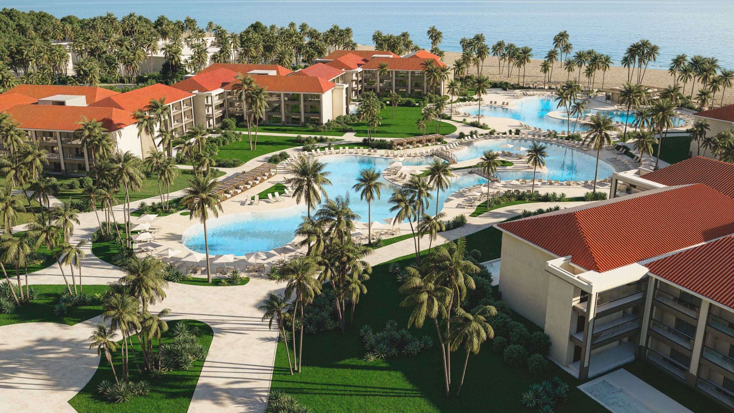 Hyatt Vivid Punta Cana Aerial Main Pool