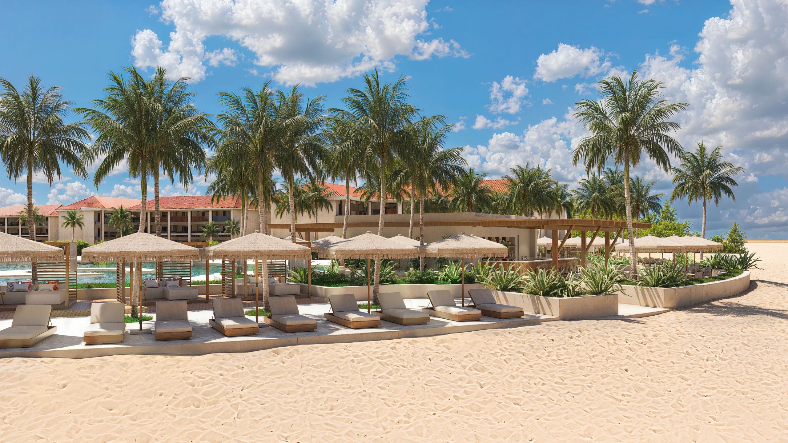 Hyatt Vivid Punta Cana Beach View Lounge Chairs