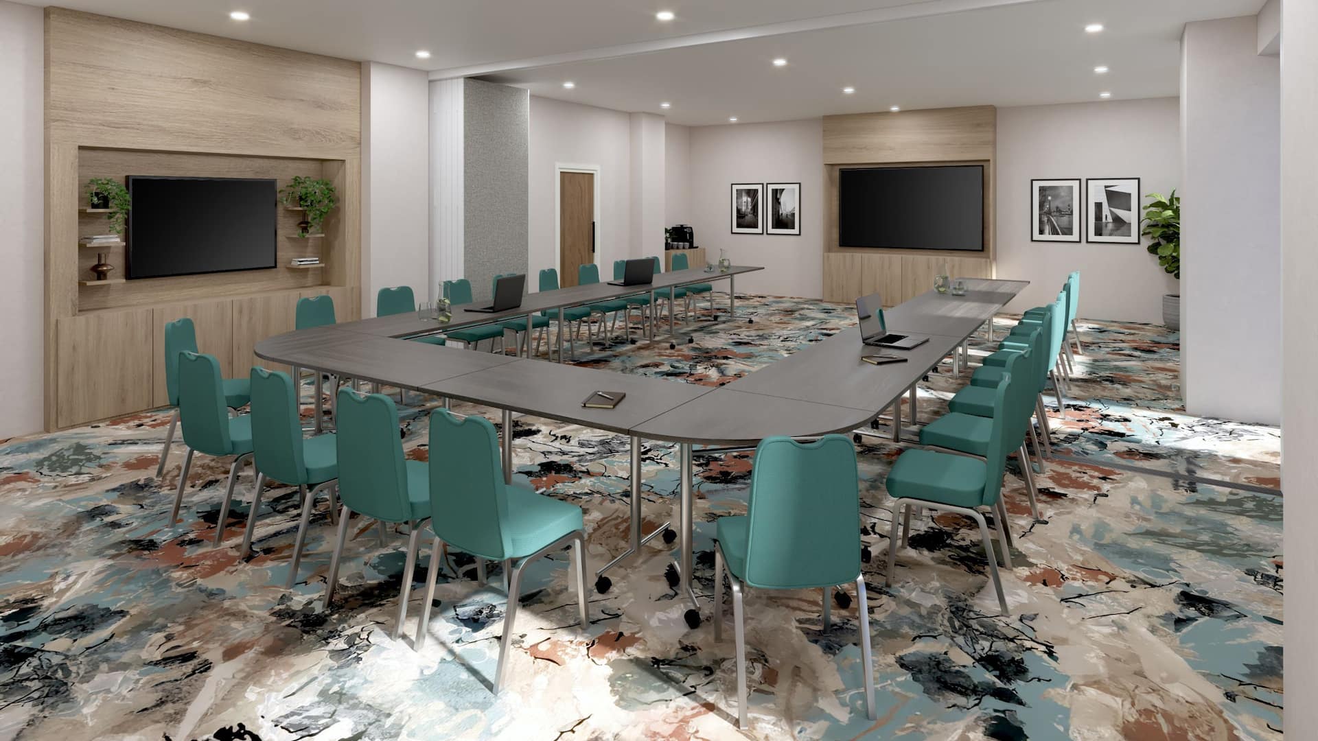 1 of 1 Hyatt Place London City East Meeting Room U Shape Setup