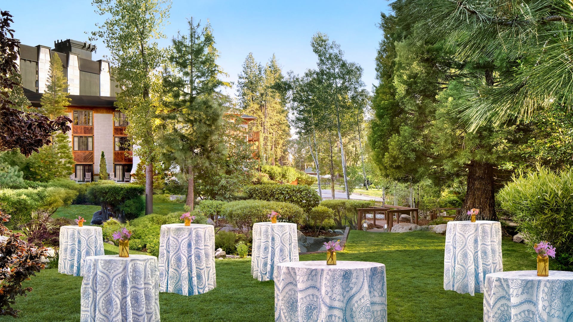 2 of 5 Hyatt Regency Lake Tahoe Resort, Spa and Casino Wedding Water Gardens Cocktail Reception