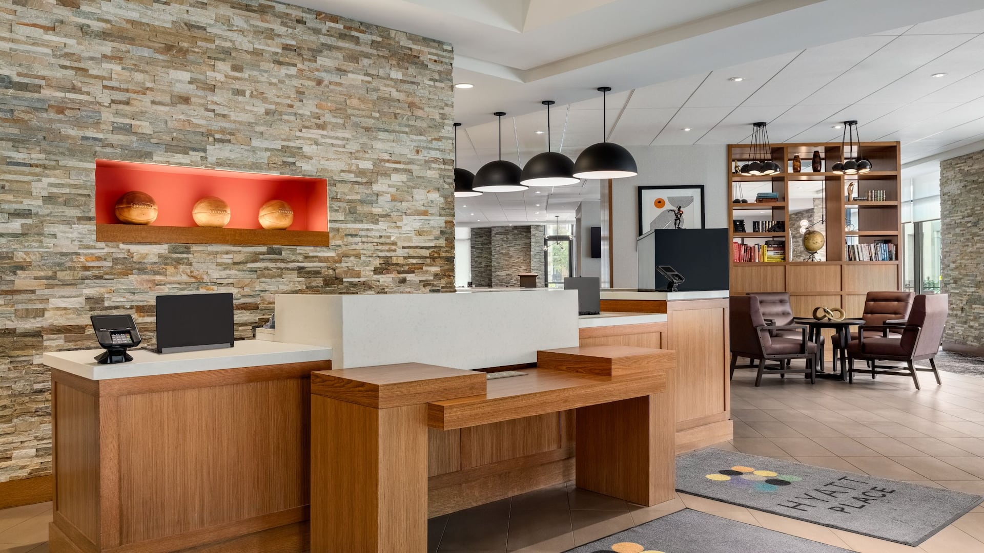 Hyatt Place Bloomington Lobby Host Stand Check In