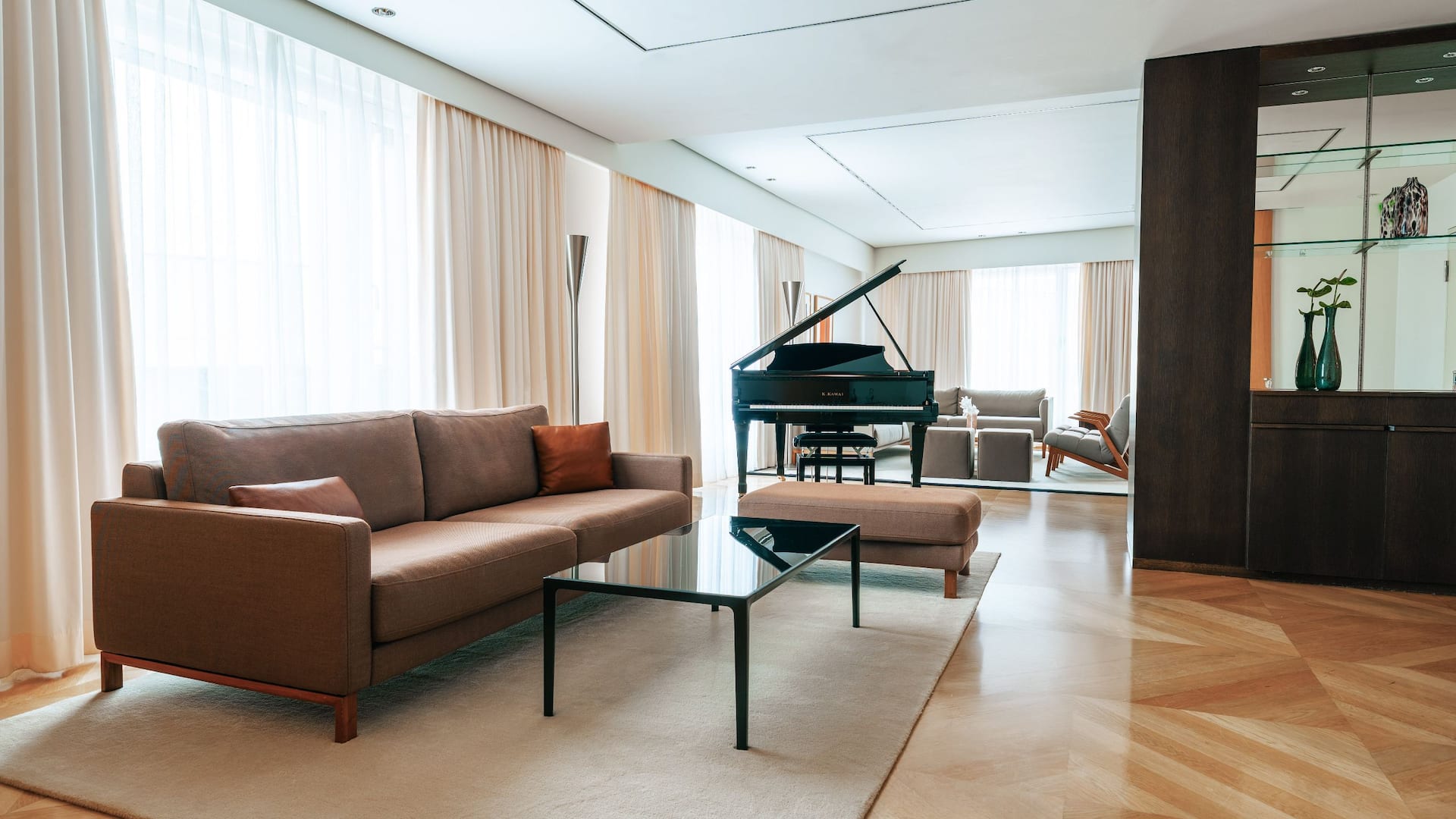 Grand Hyatt Berlin Maybach Suite Living Room Piano