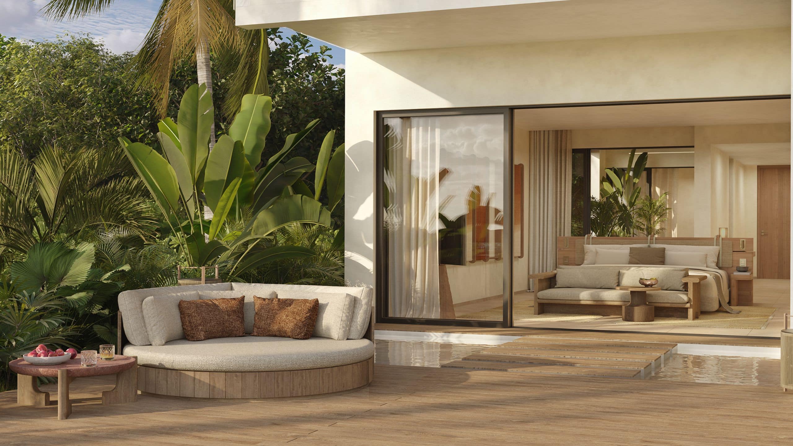 Alila Mayakoba Presidential Suite Bedroom Terrace