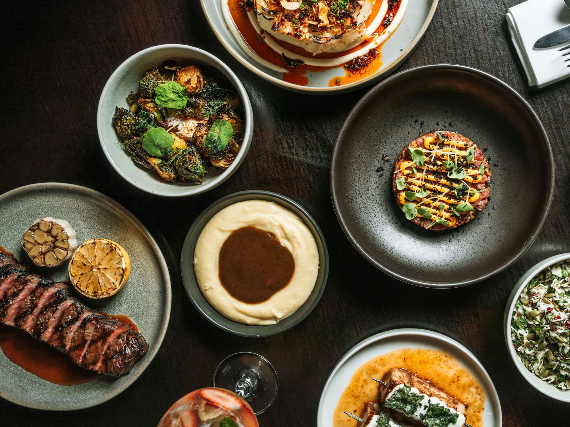 Grand Hyatt Melbourne Collins Kitchen Dinner Spread Feed Me