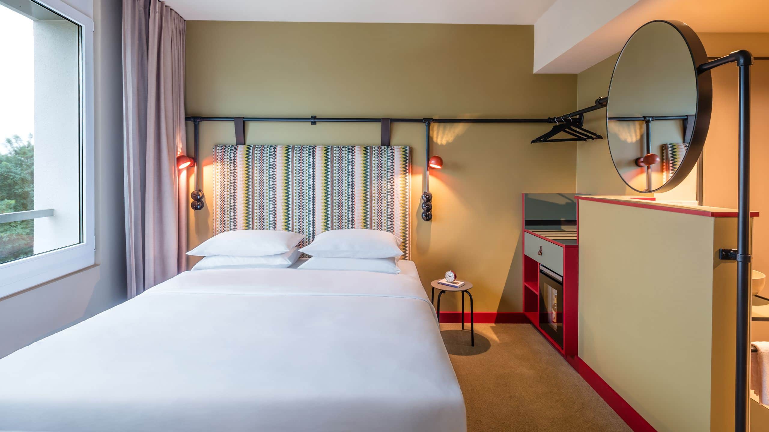 Me and All Hotel Berlin East Side Guestroom King Bed View Premium Frontal View