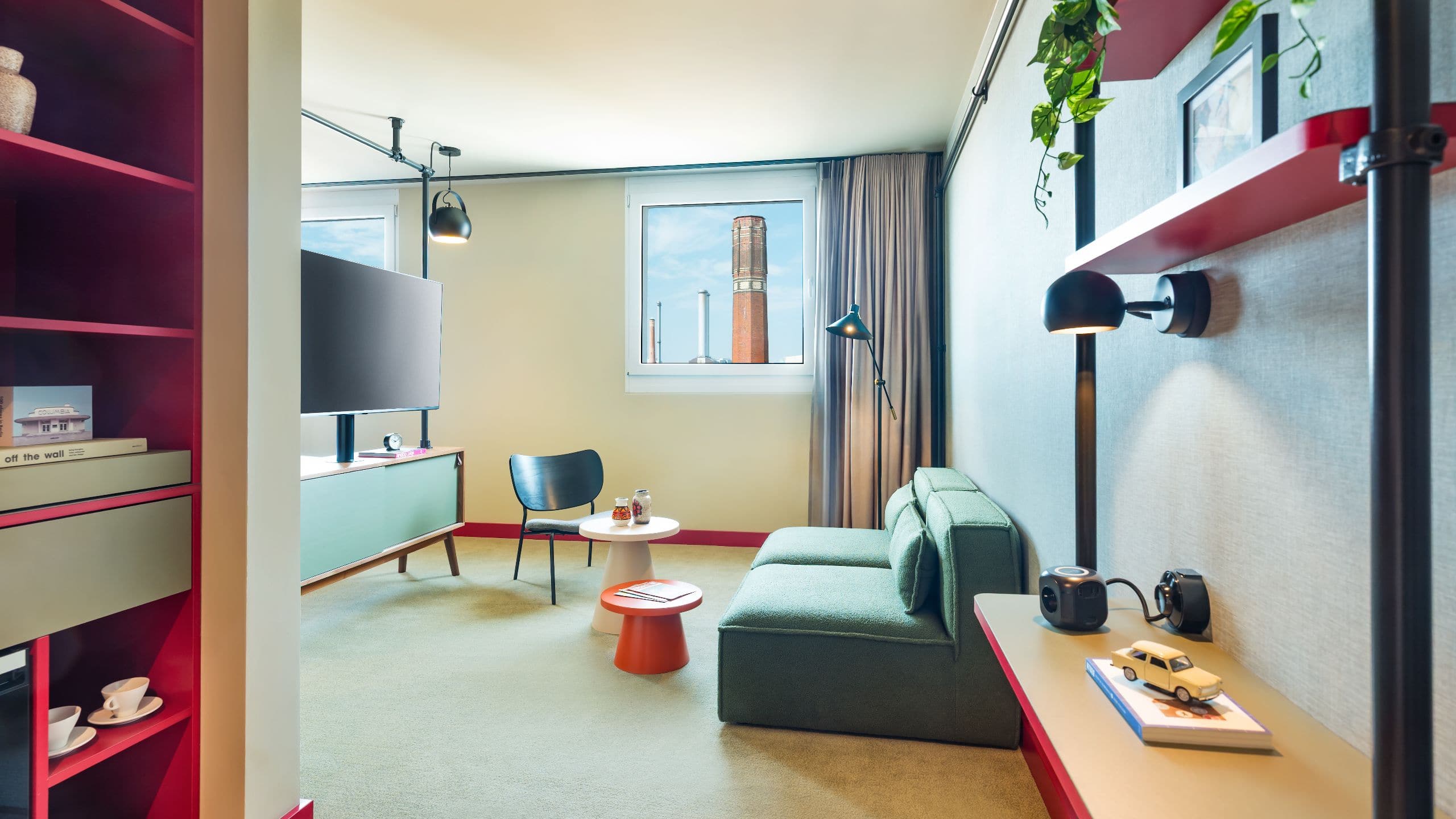 7 of 7 Me and All Hotel Berlin East Side Guestroom King View Premium Sofa