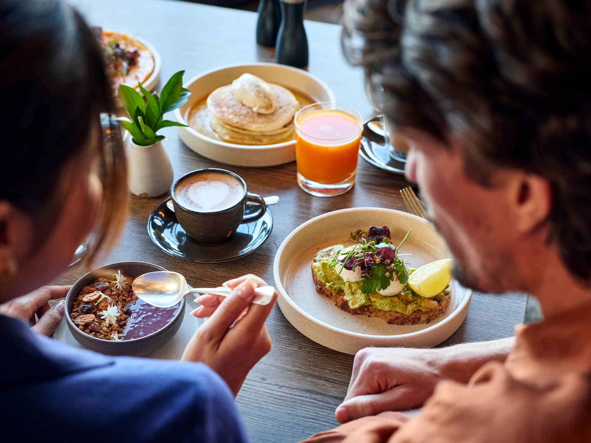 Global Breakfast Couple Close Up