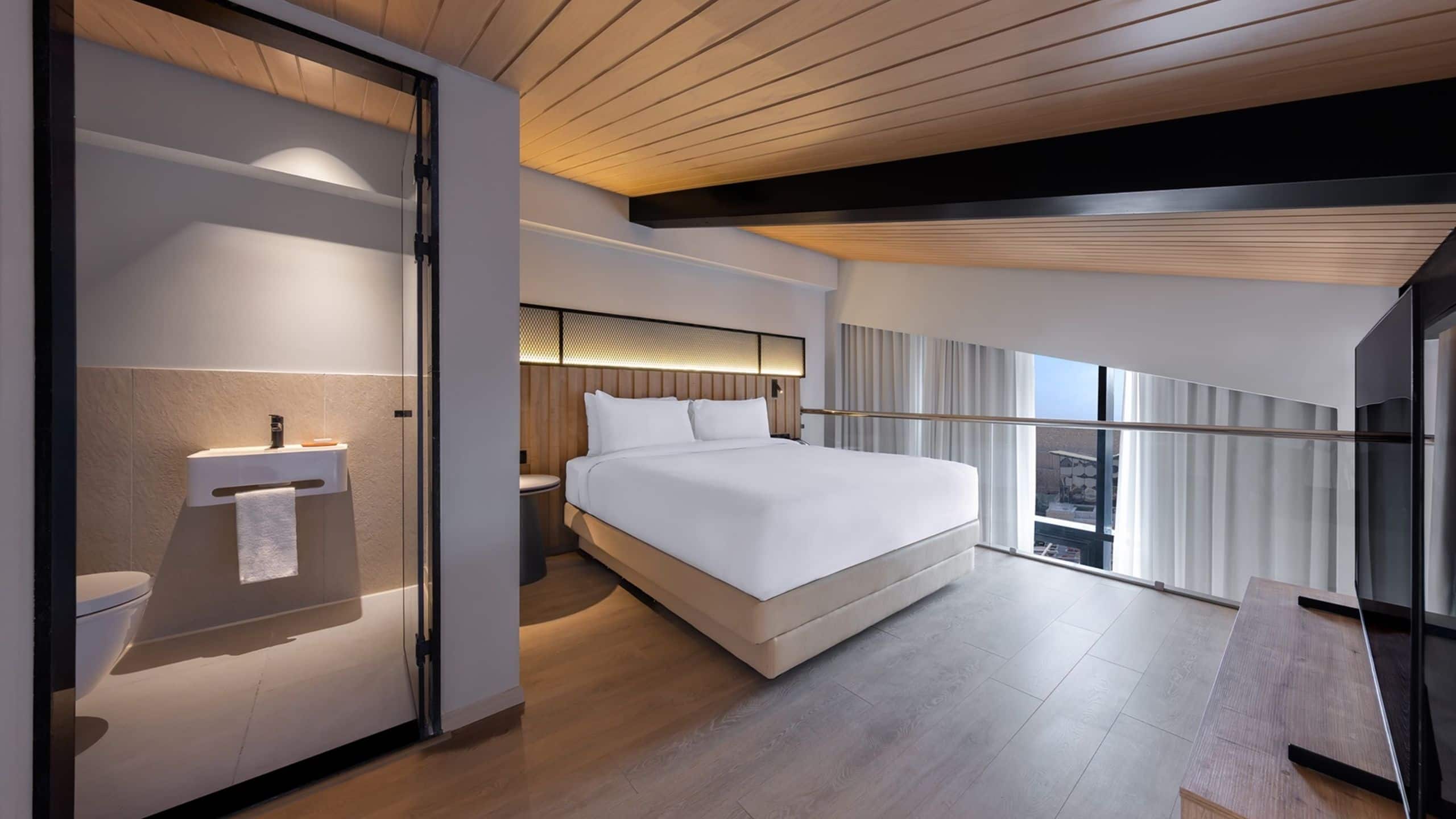 Hyatt Centric Cairo West Premium Loft Suite Pool View Bedroom