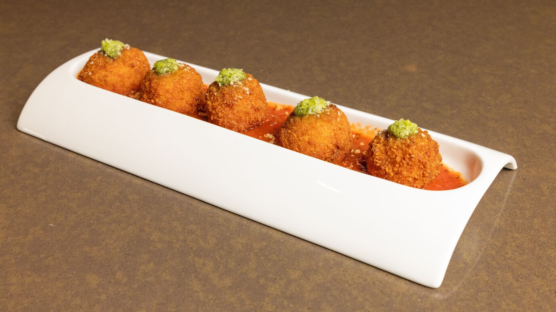 8 of 8 Hyatt Centric Chicago Magnificent Mile The Bridge Kitchen Arancini Horizontal
