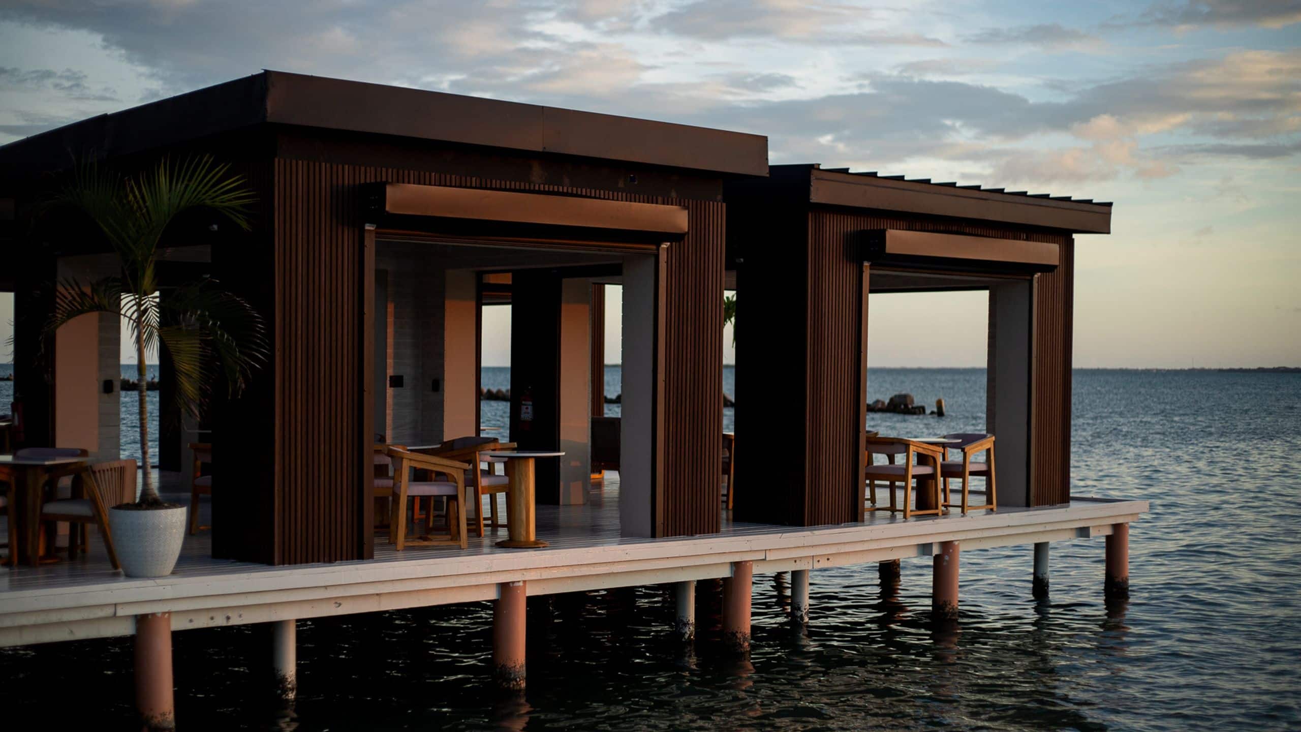 Placencia Resort Waterfront Dining Cabanas At The Pier