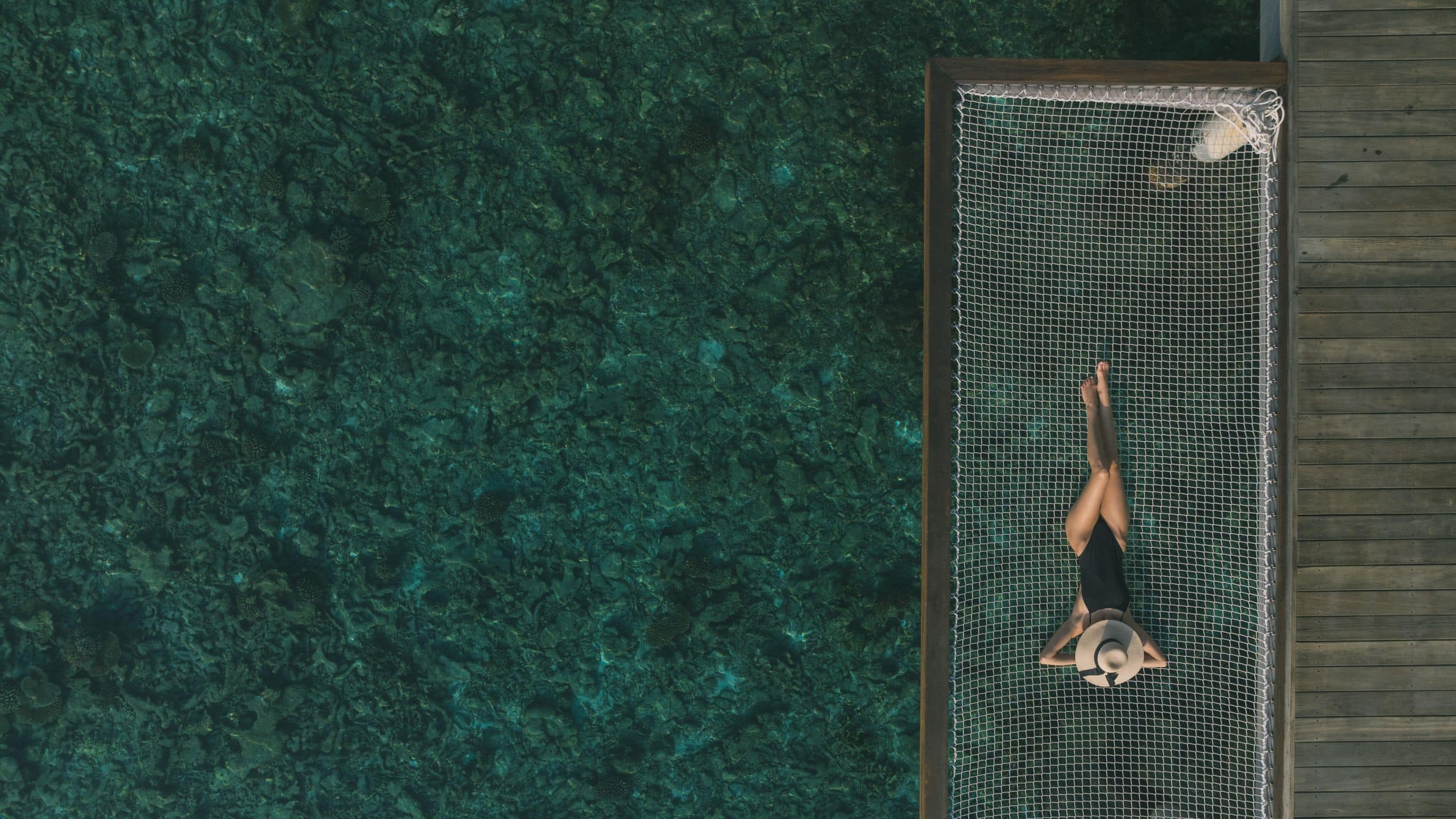 Park Hyatt Maldives Hadahaa Infinity Pool Kiaali Residence Lifestyle Drone Closeup