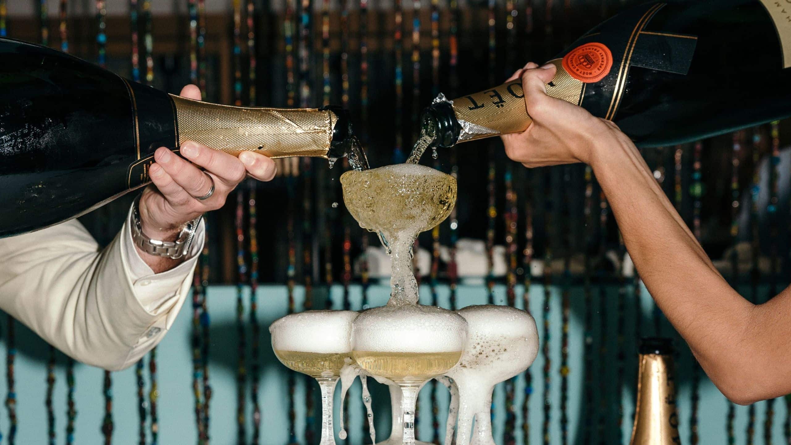 7Pines Resort Ibiza Event Wedding Champagne Tower