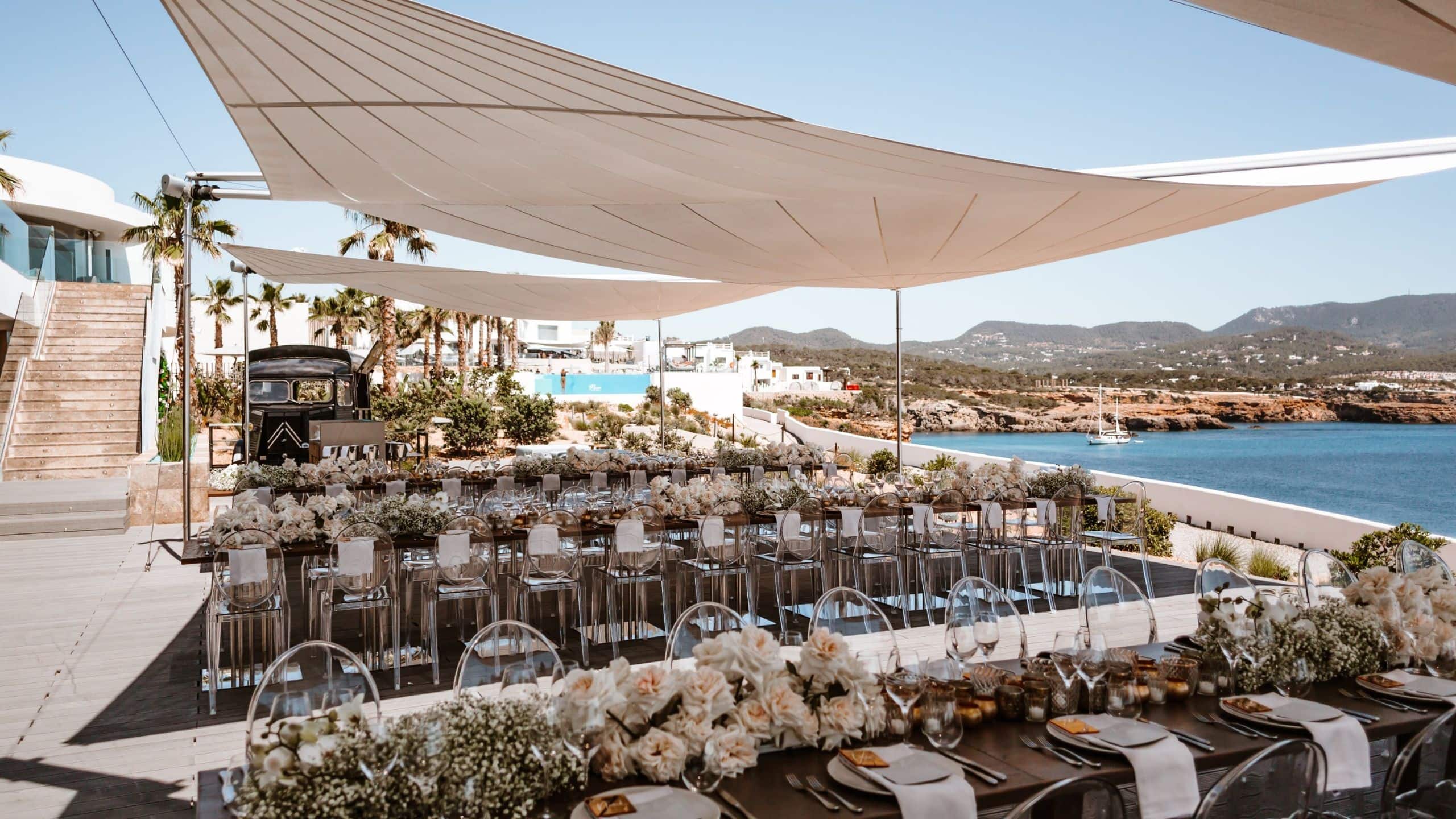 7Pines Resort Ibiza Event Wedding Full Tables Set Cone Club