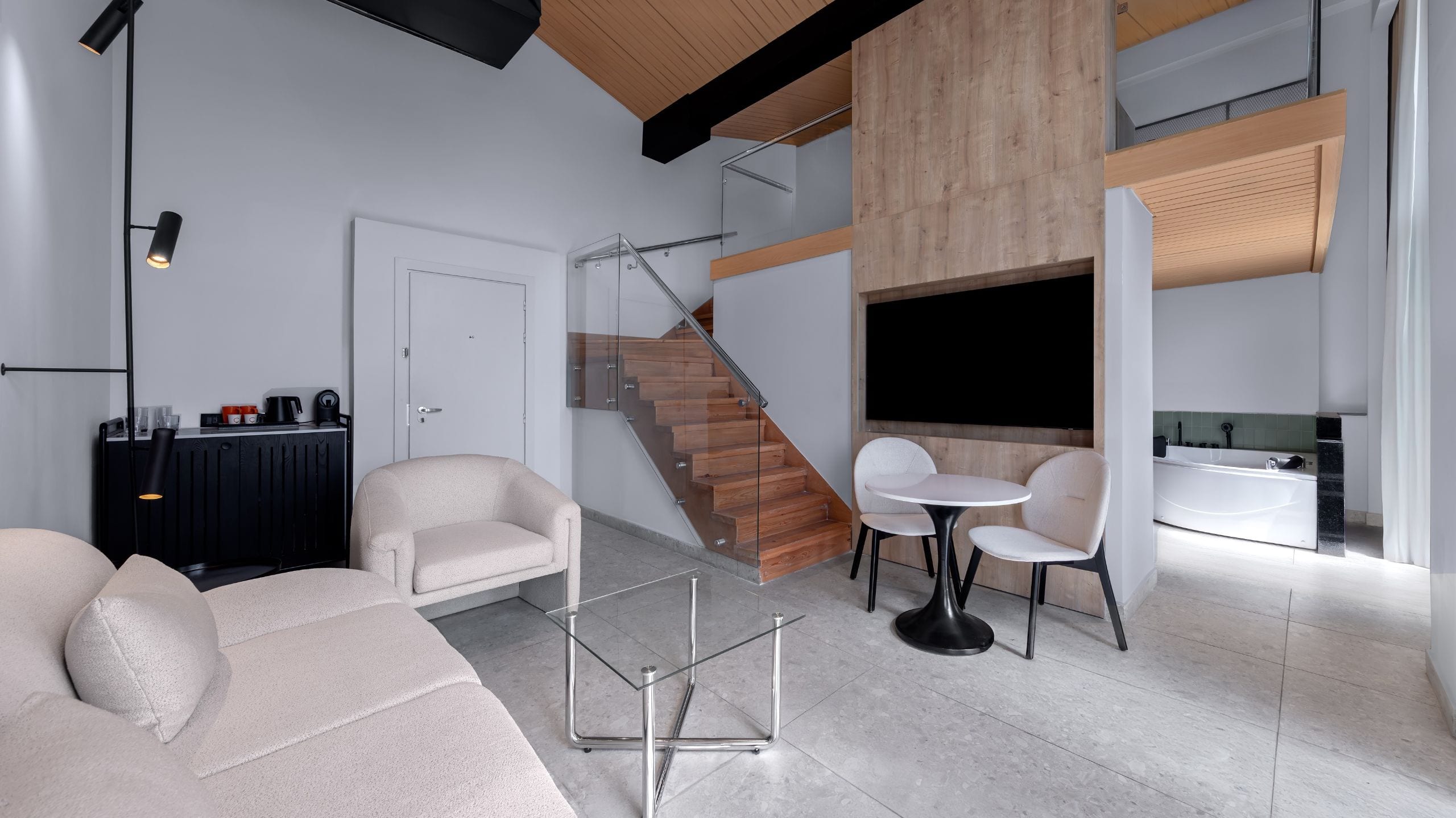 2 of 6 Hyatt Centric Cairo West Premium Loft Suite Pyramids View Seating Area