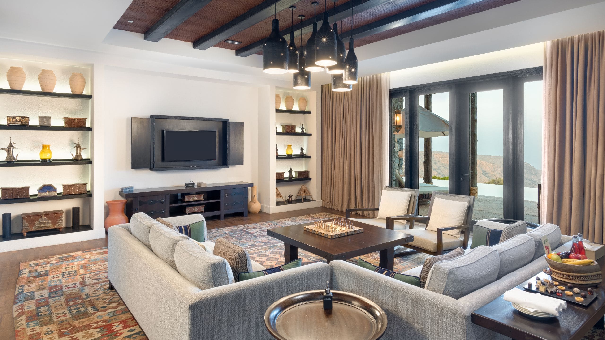 10 of 14 Alila Jabal Akhdar Jabal Villa Living Room With Tv