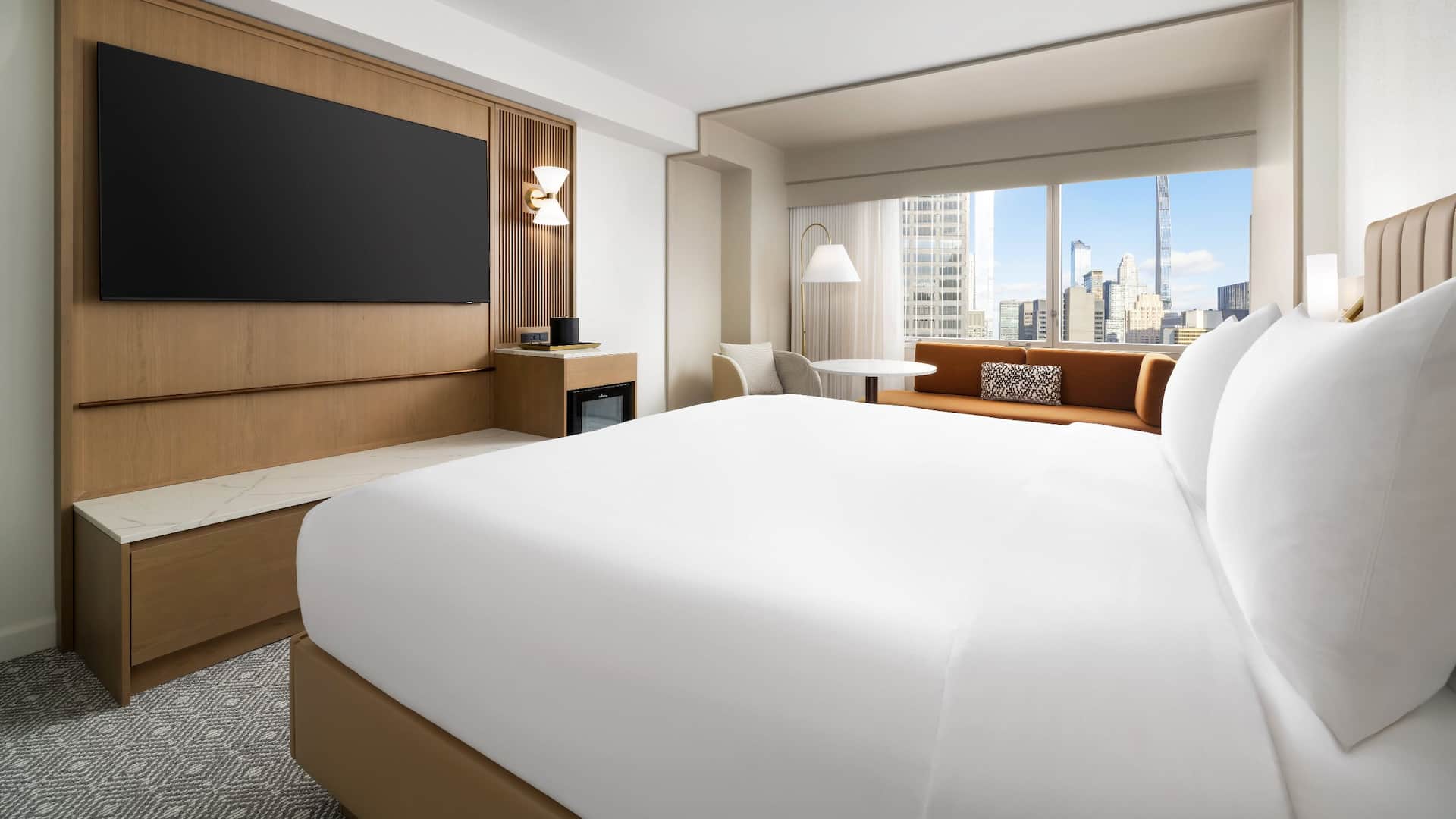 2 of 3 Hyatt Regency Times Square One King Bed City View Close Up