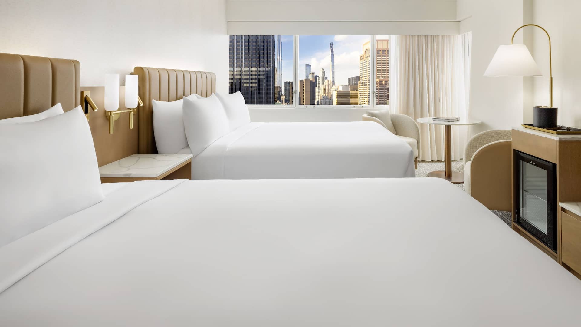 2 of 3 Hyatt Regency Times Square Two Double Beds City View Close Up