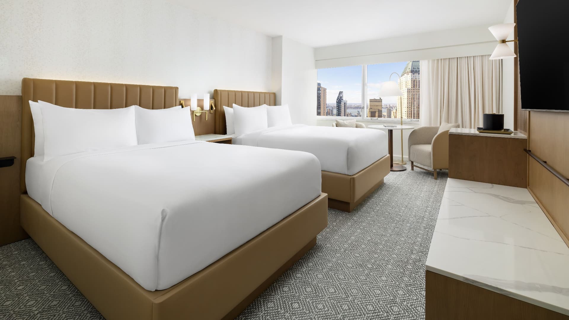 Hyatt Regency Times Square Two Double Beds River View Daytime