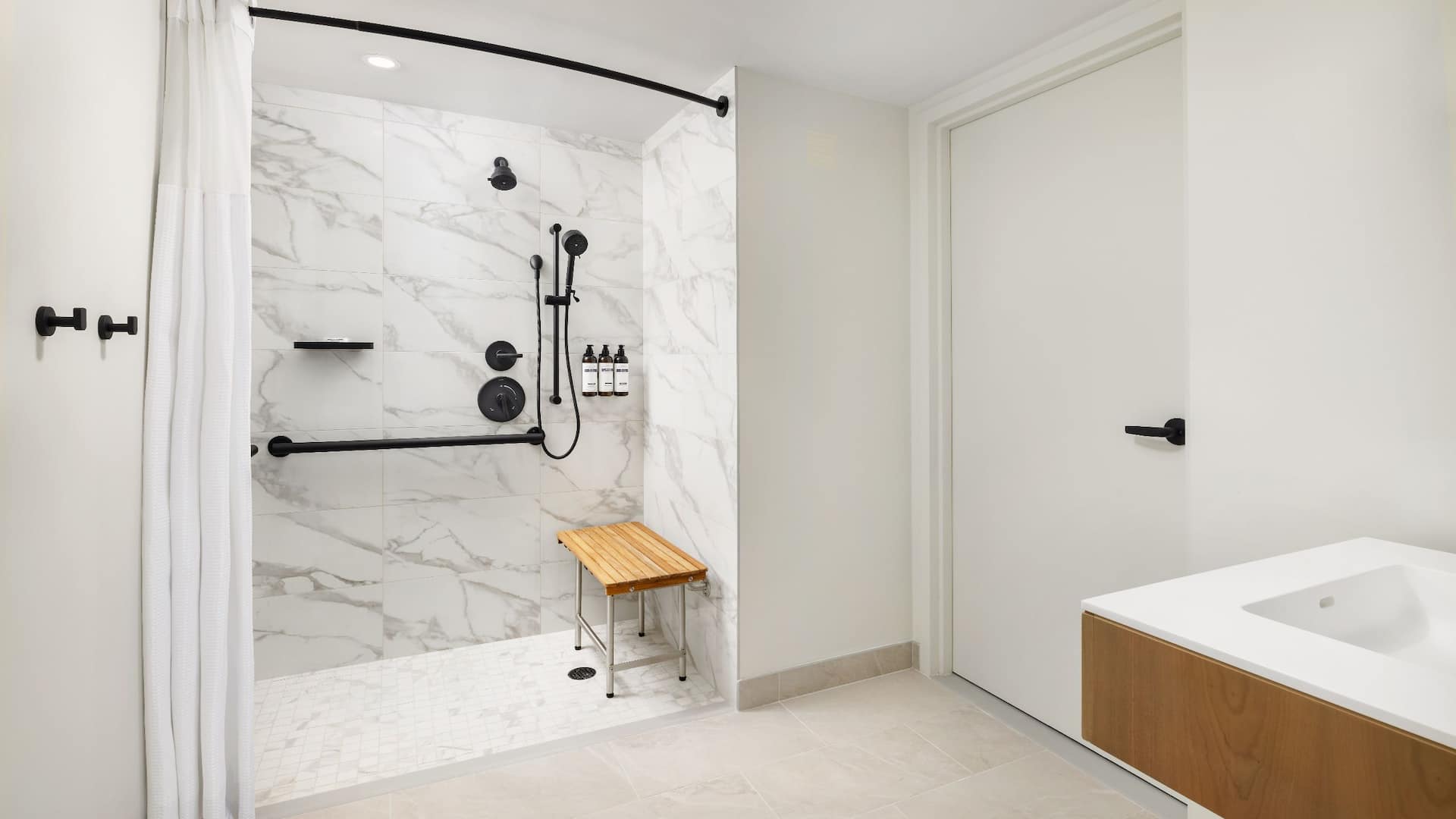 2 of 2 Hyatt Regency Times Square Accessible Bathroom With Roll In Shower