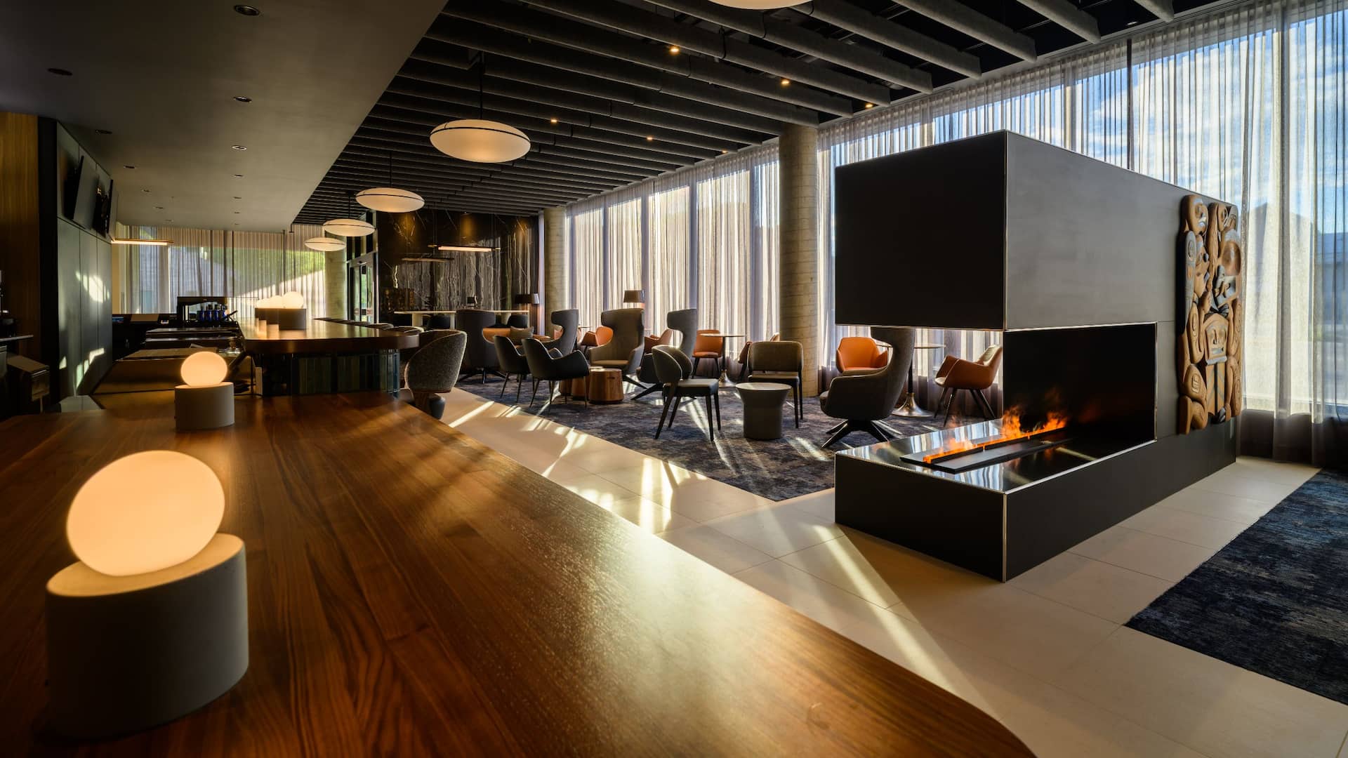 Hyatt Place Whitehorse Lobby Lounge Fireplace