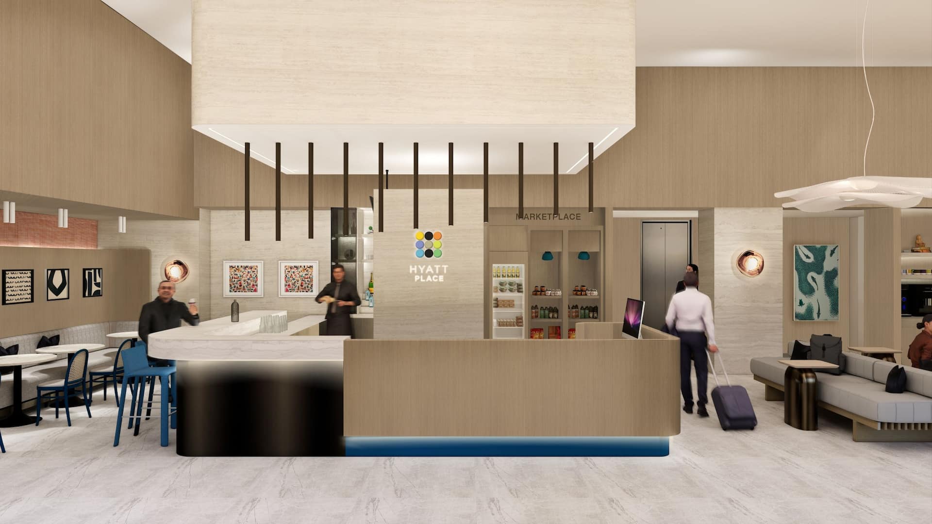 Hyatt Place Fort Lauderdale Cruise Port & Convention Center Lobby Bar