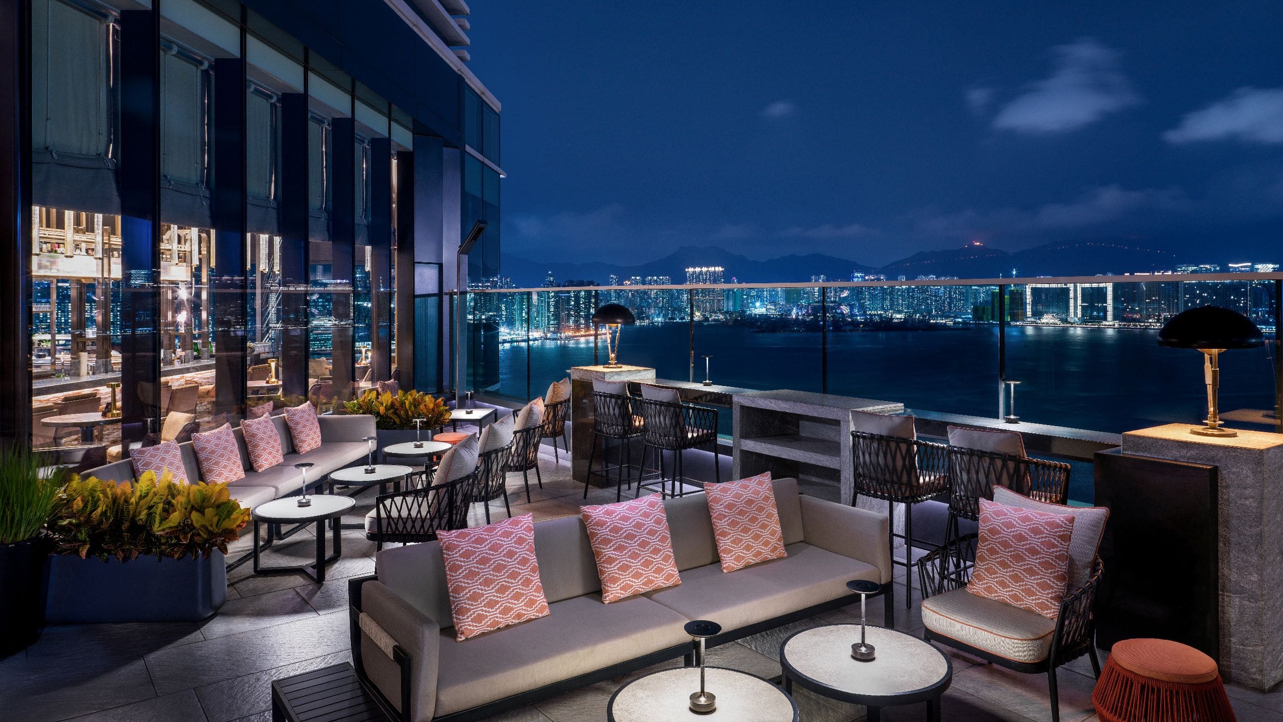 Hyatt Centric Victoria Harbour Hong Kong Cruise Terrace Night