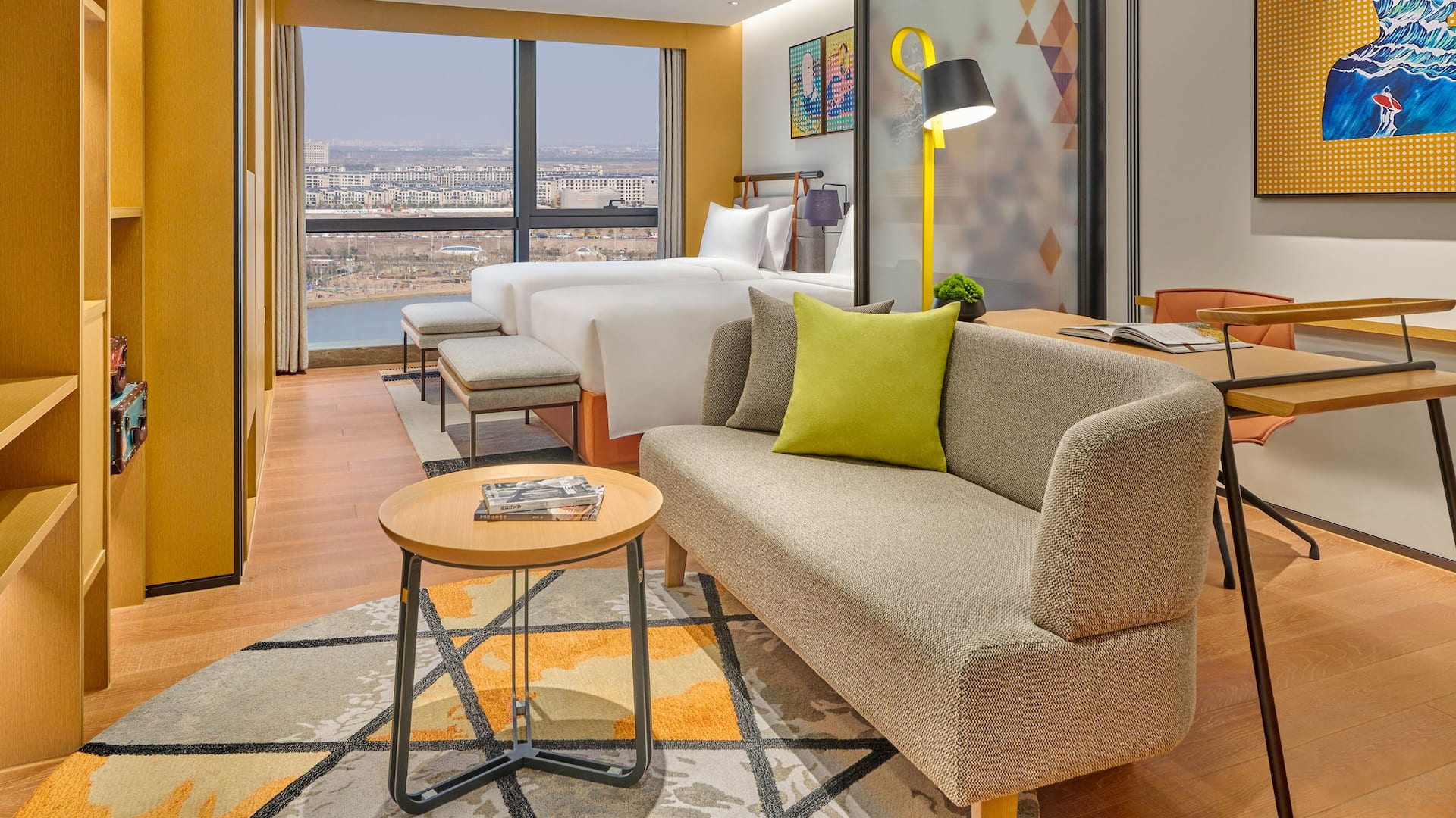 1 of 1 Hyatt Place Shanghai Lingang Xinchen International Conference Center Deluxe Twin Bed