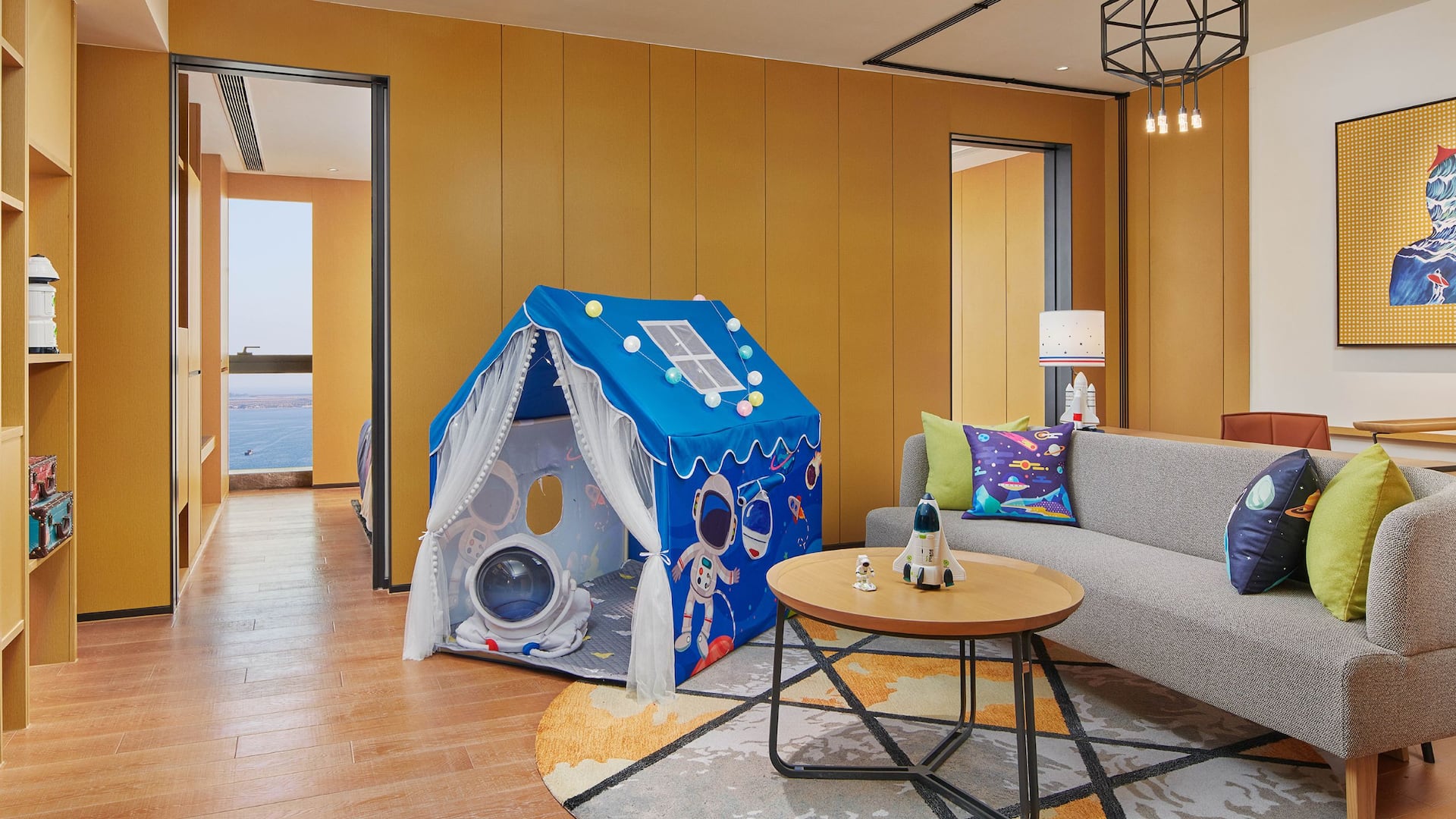 2 of 2 Hyatt Place Shanghai Lingang Xinchen International Conference Center City View Family Suite Living Room