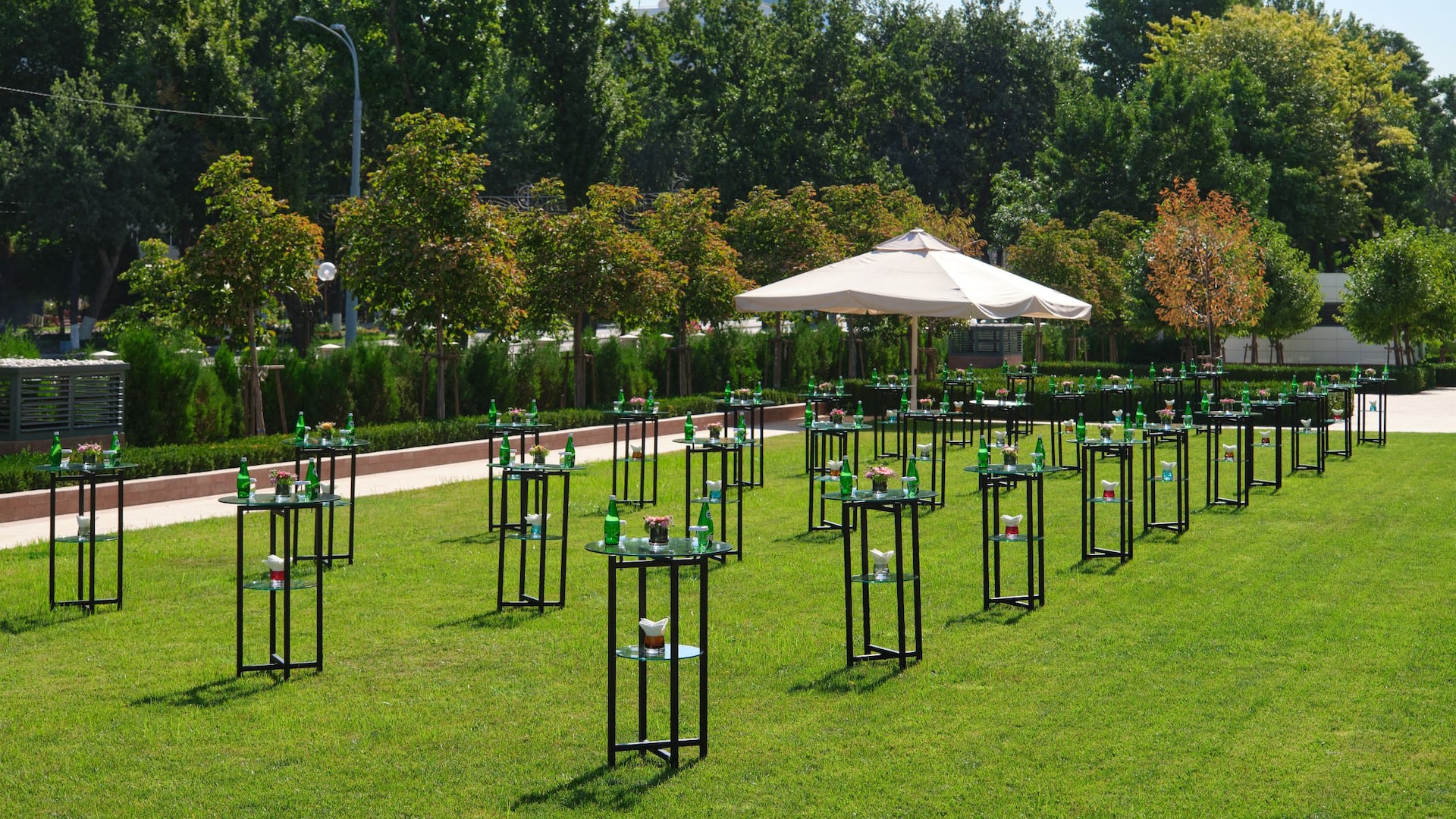 1 of 4 Hyatt Regency Tashkent Terrace High Boy Tables