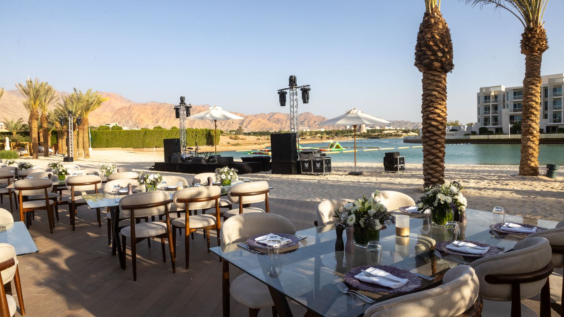 3 of 3 Hyatt Regency Aqaba Ayla La-Plage-Beach-Club-Wedding-Setup
