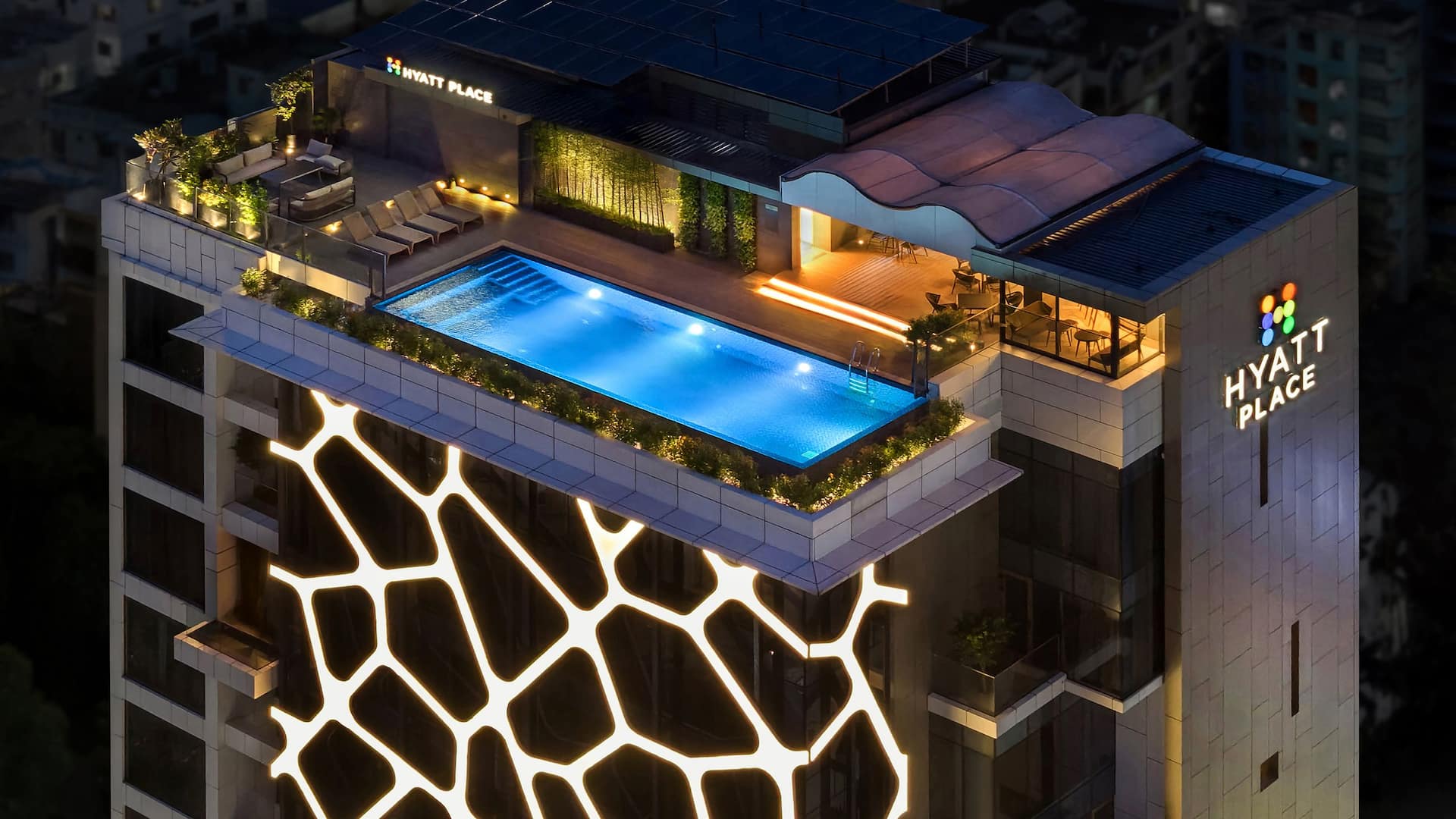 Hyatt Place Dhaka Uttara Swimming Pool Top Evening View