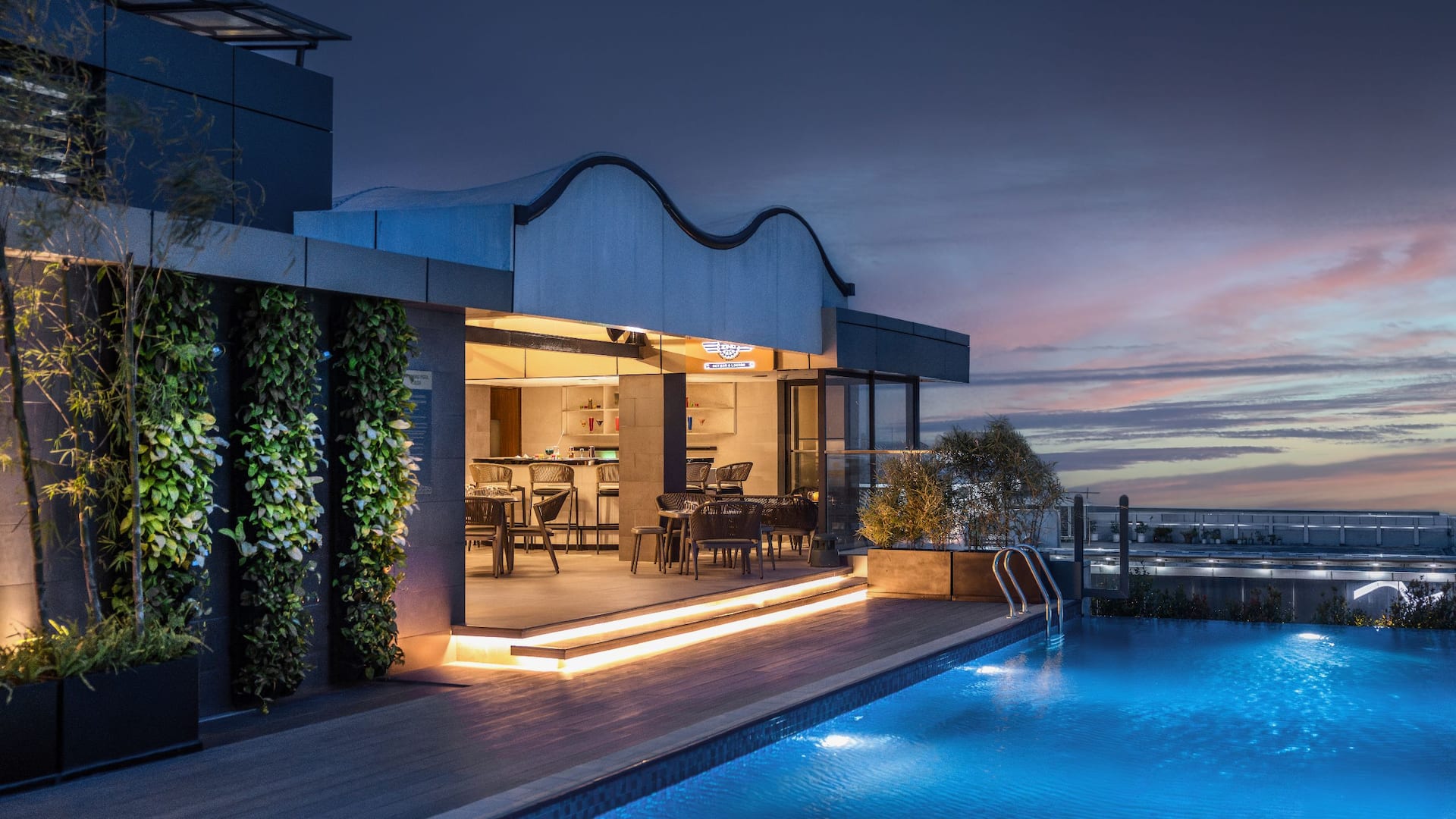 Hyatt Place Dhaka Uttara Zing Sky Bar Evening