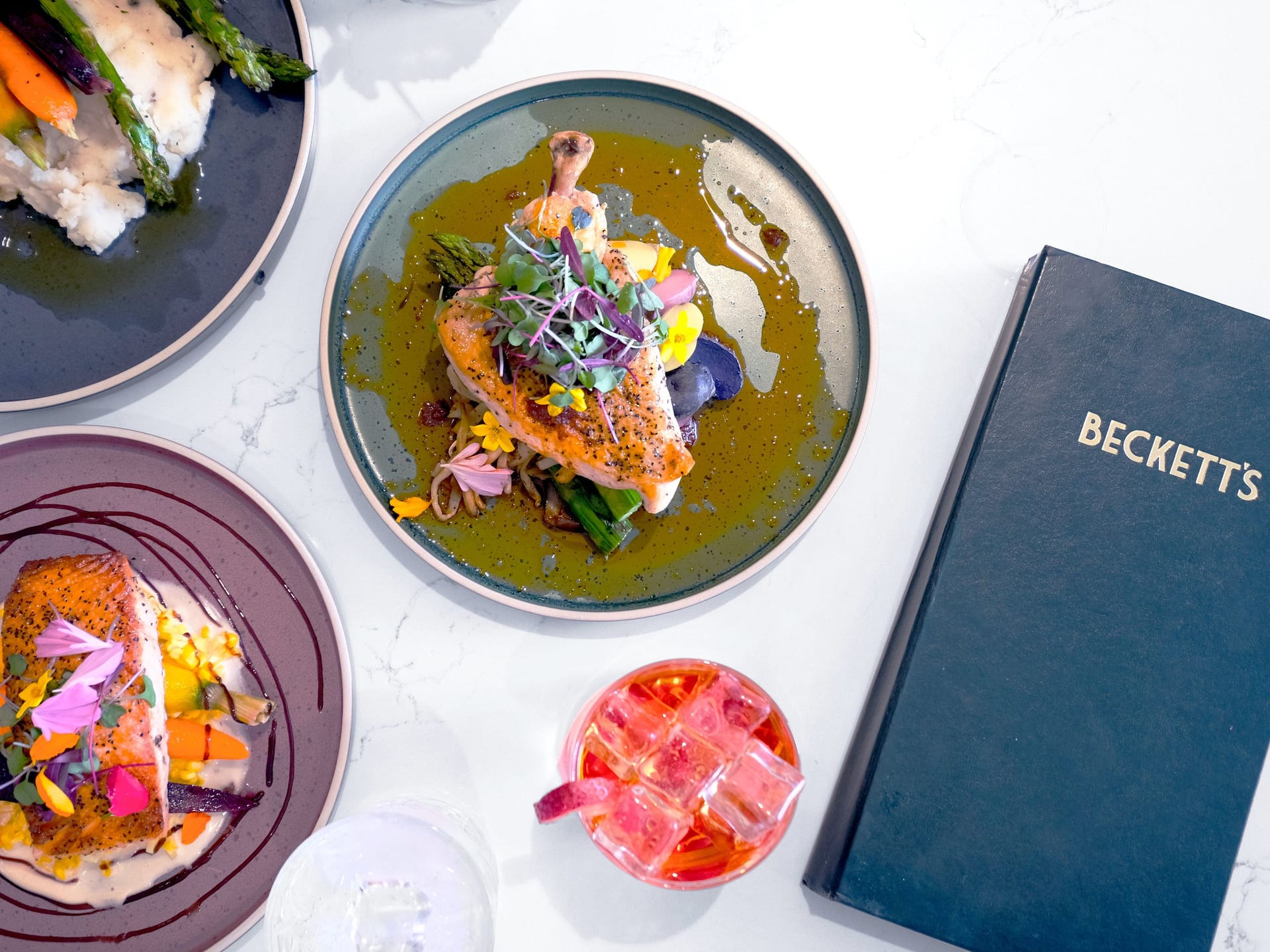 Hyatt Regency Los Angeles International Airport Becketts Family Style Dinner Close Up