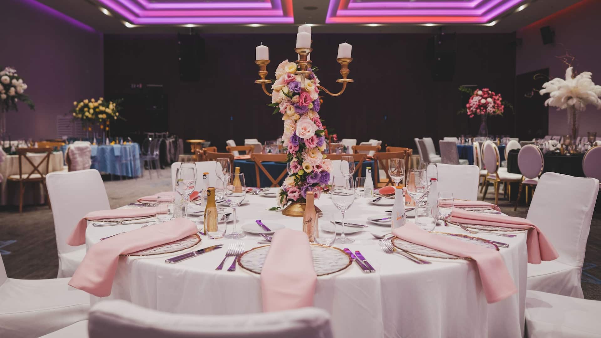 Hyatt Regency Sofia Ballroom Wedding Centerpiece Flowers