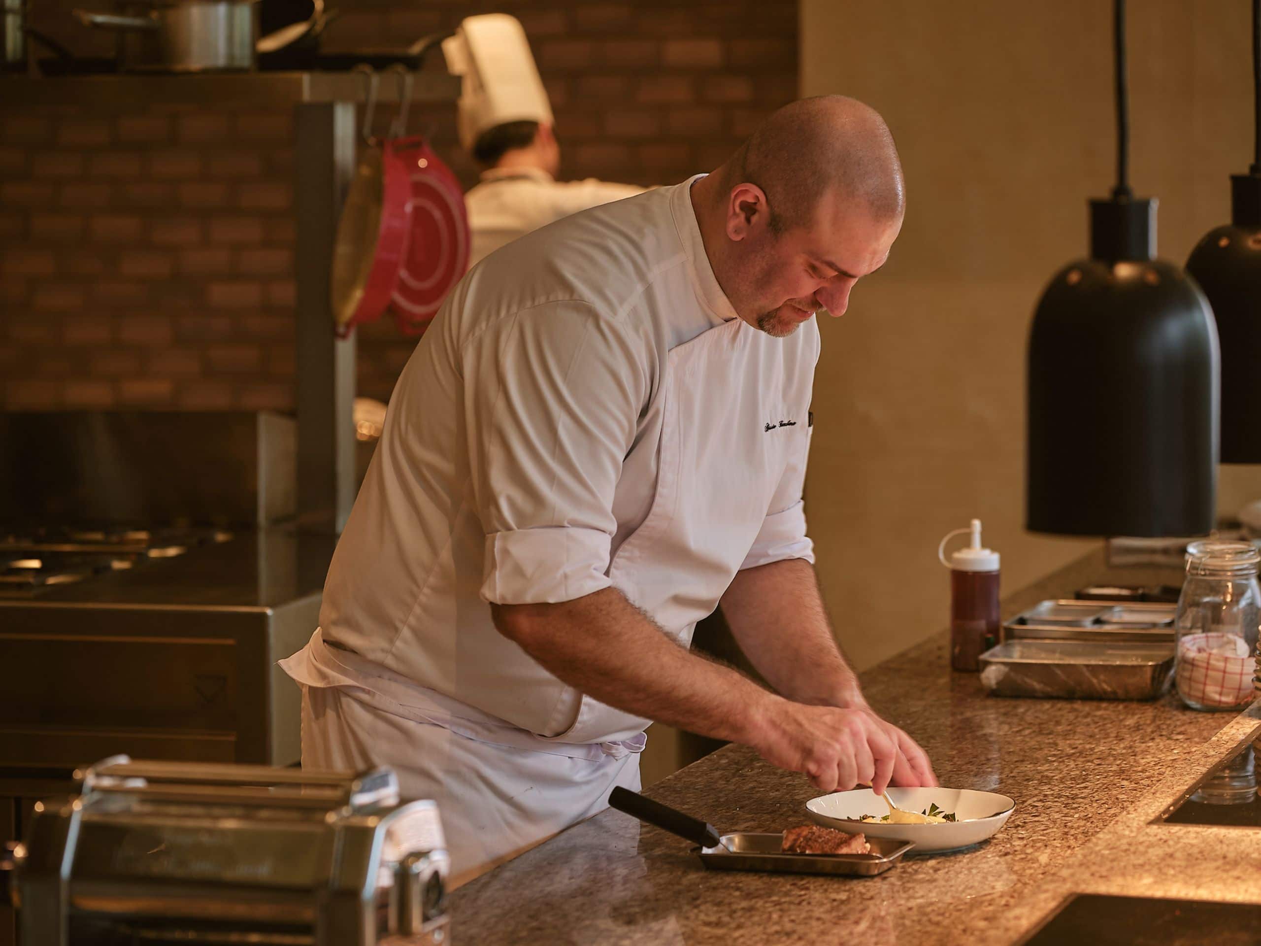Park Hyatt Bangkok New La Marina Chef Alessio Cooking In Action