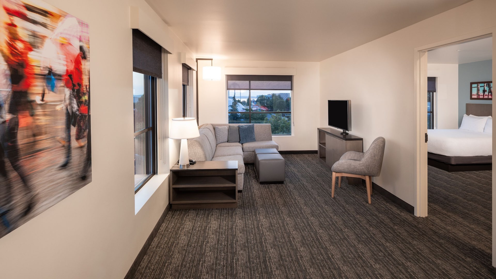3/7 Hyatt House Seattle/Downtown Two Queen One Bedroom Suites Living Area