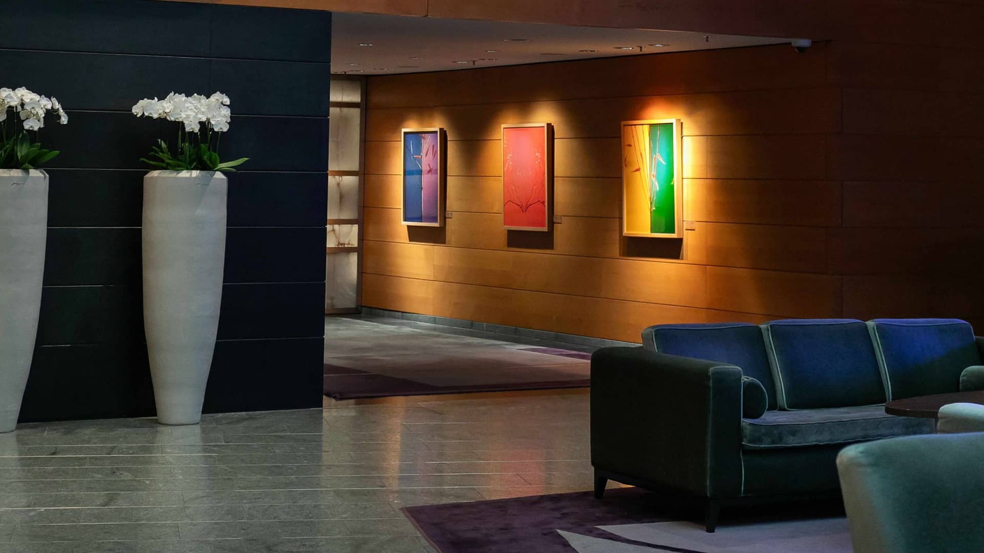 Grand Hyatt Berlin Lobby Architecture Art Blue Frame