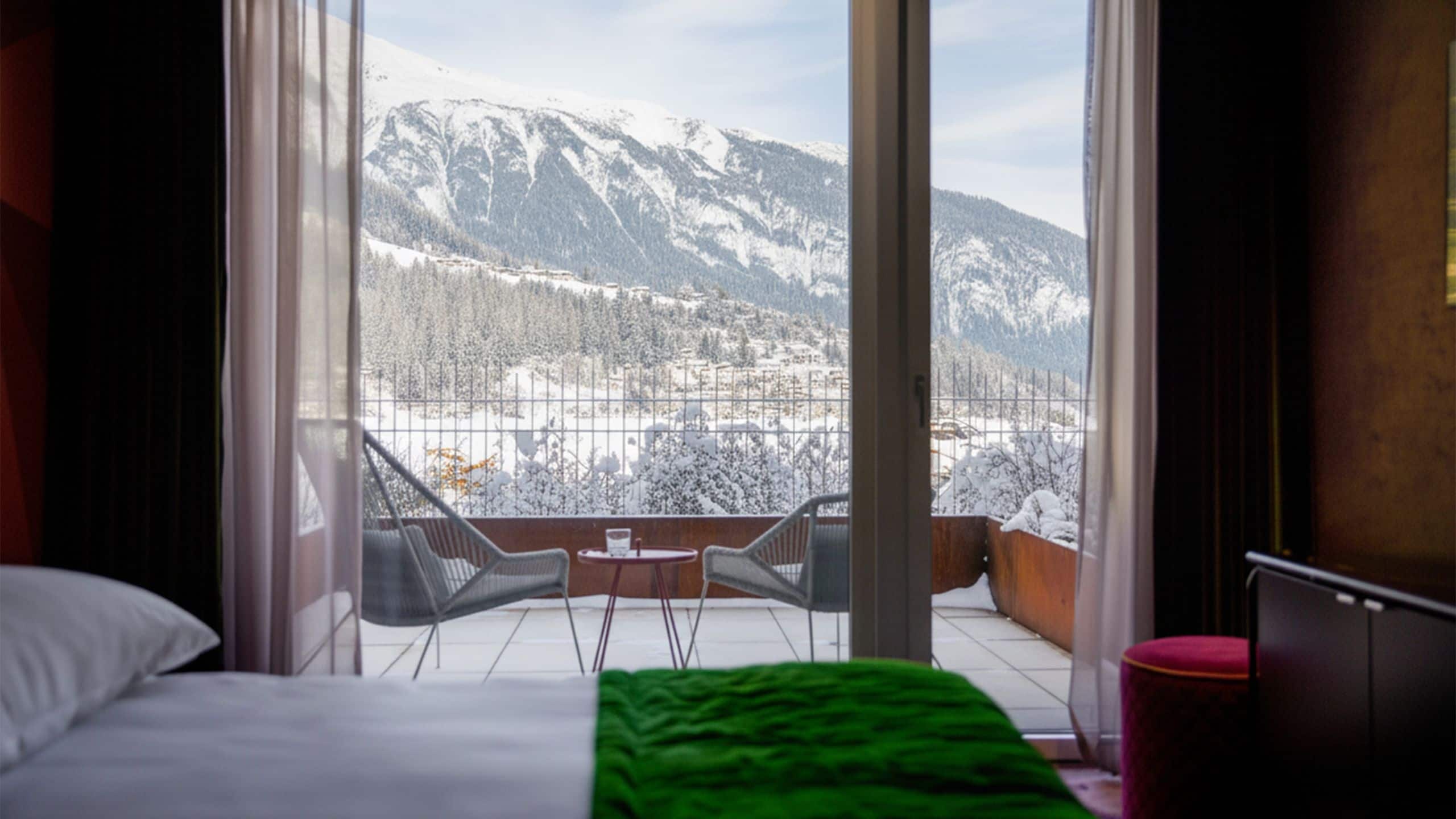 Me and All Hotel Flims one King Bed Deluxe Valley View Winter