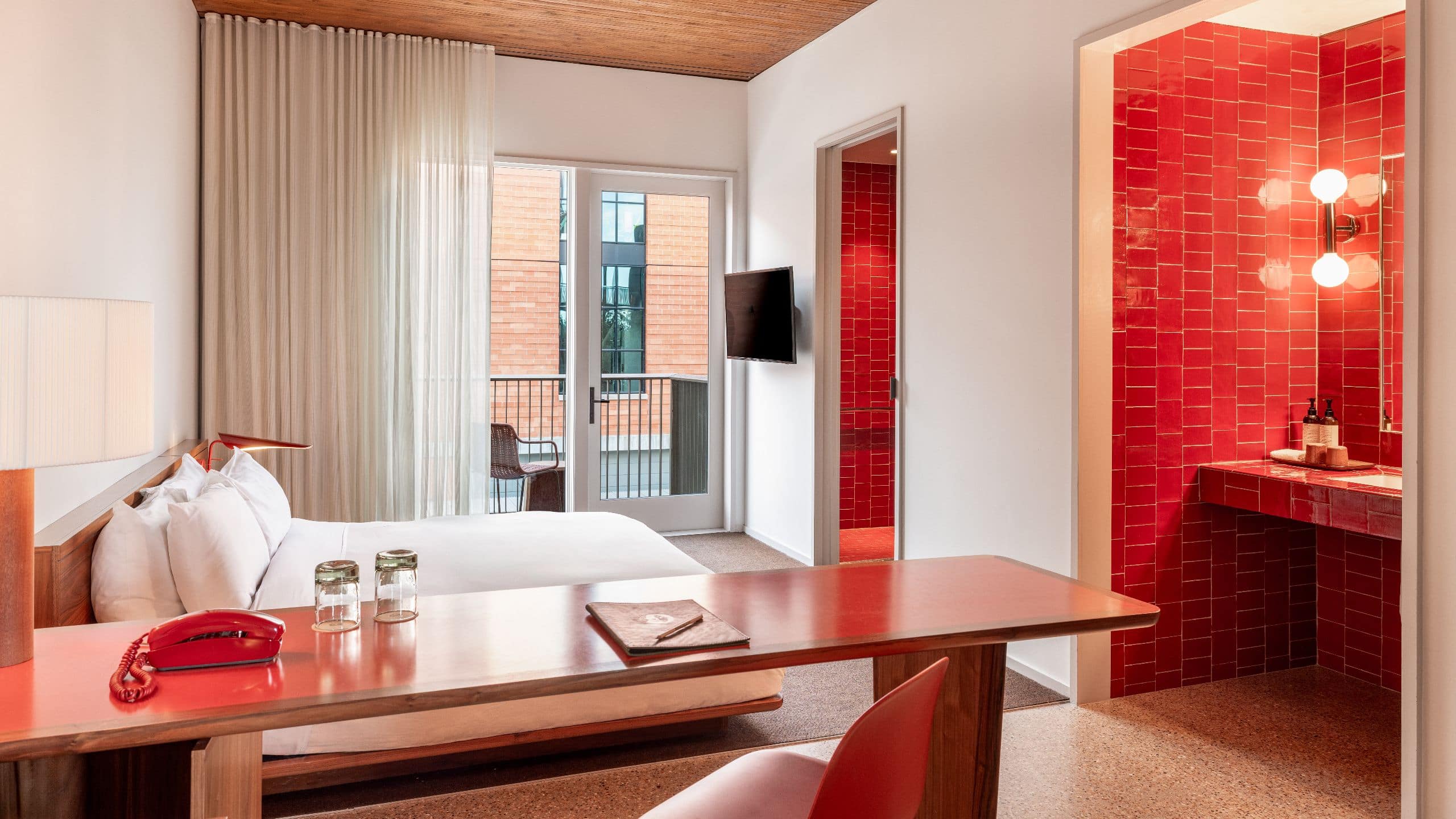 1 of 5 Hotel Magdalena, Bunkhouse Hotels Upper King Accessible Seating Bed