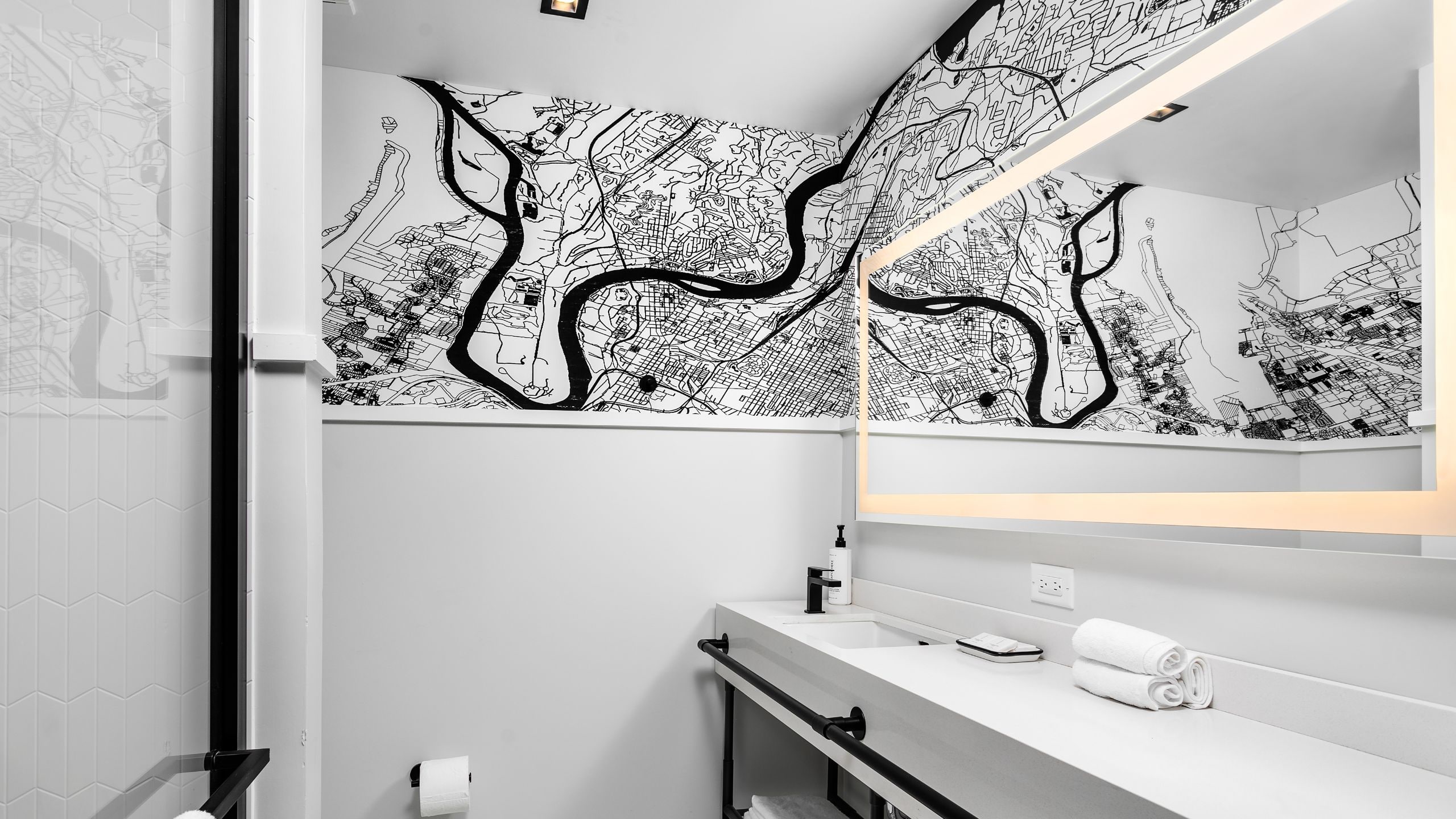 2 of 2 Caption by Hyatt Chattanooga Downtown Bathroom Vanity And Shower