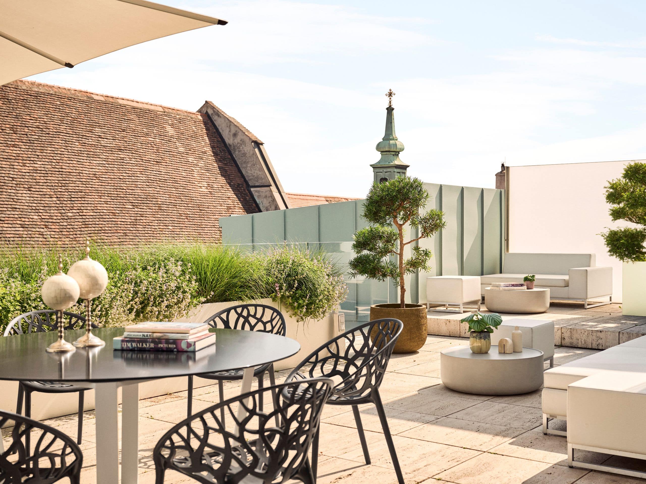 Park Hyatt Vienna Royal Penthouse Suite Terrace Table And Seating Area