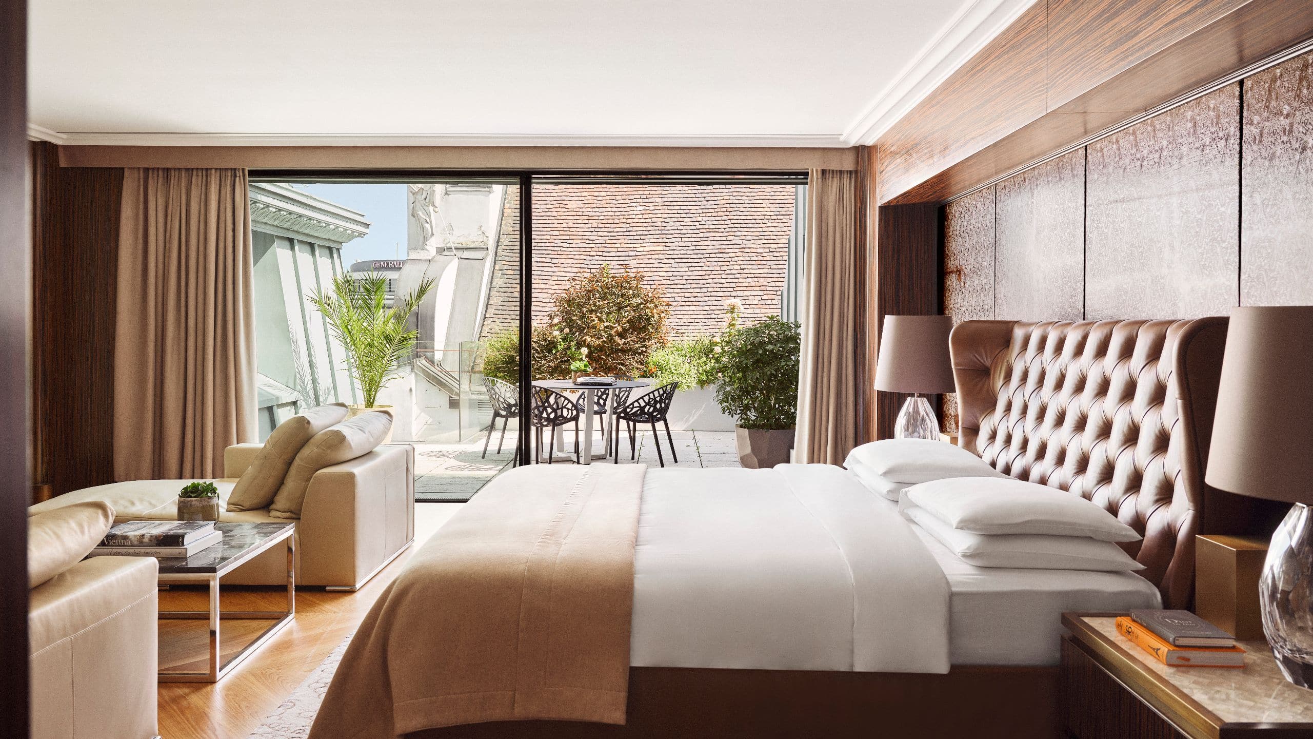 Park Hyatt Vienna Royal Penthouse Suite Bedroom View Of Terrasse