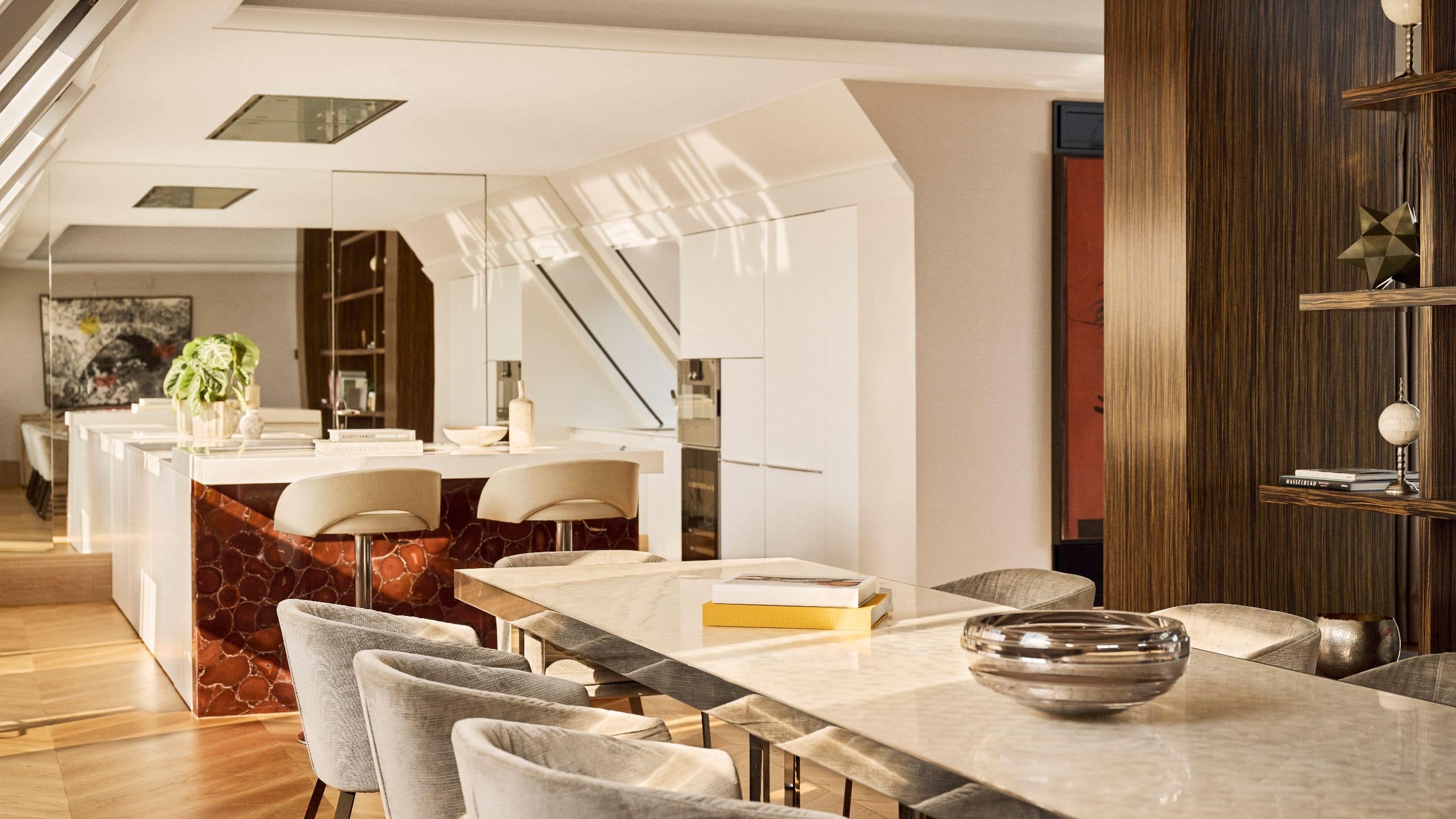 Park Hyatt Vienna Royal Penthouse Suite Dining Table And Kitchen