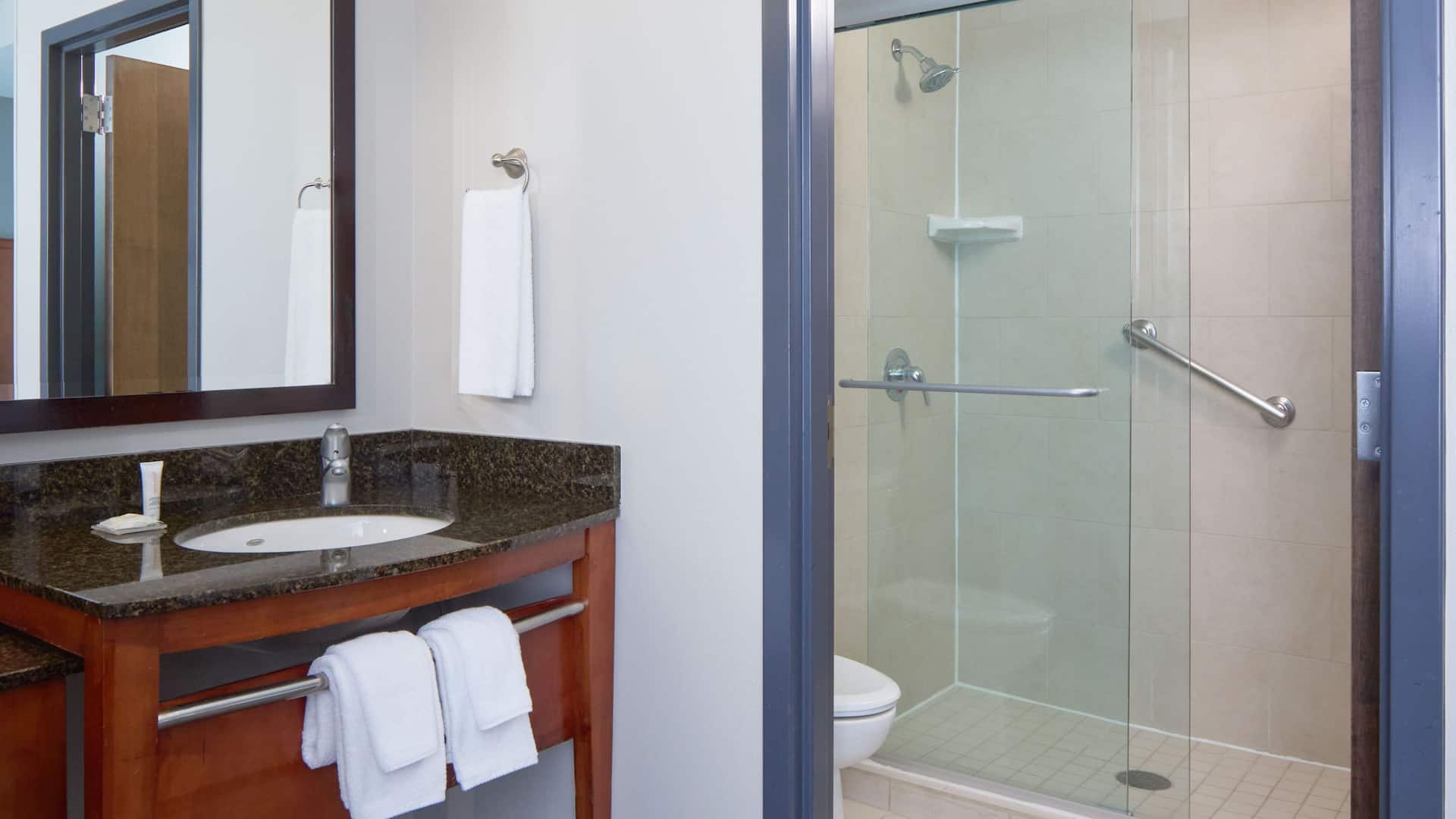 7 of 8 Hyatt Place Salt Lake City/Downtown/The Gateway King Guest Room Bathroom