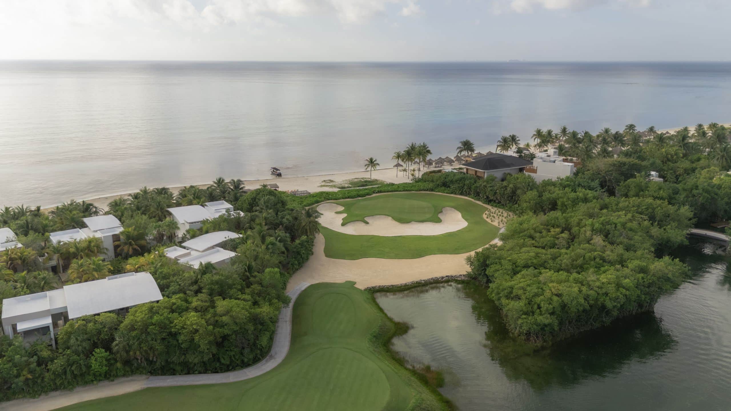 Alila Mayakoba Aerial View Lagoon Ocean