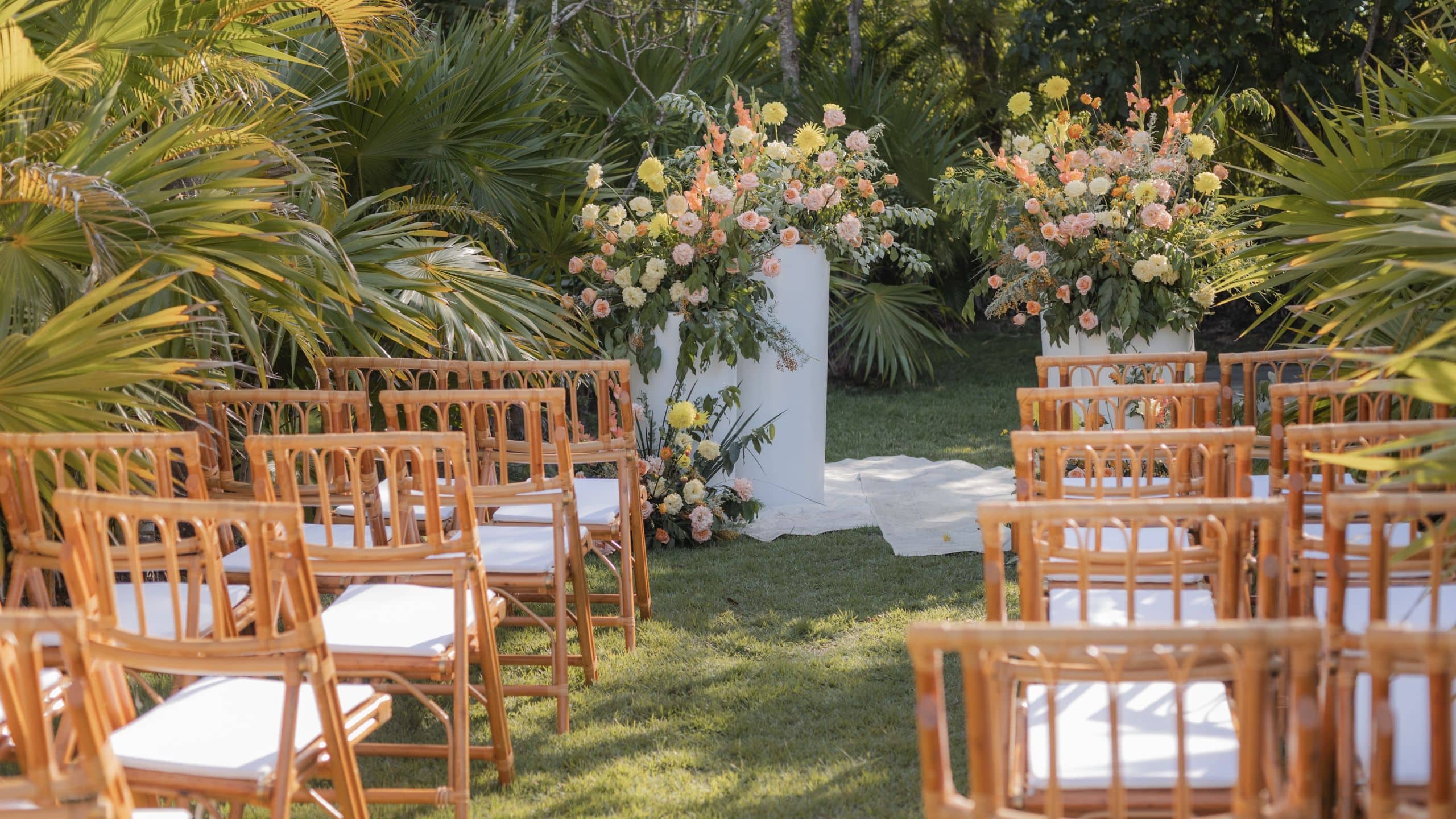 Alila Mayakoba Wedding Set Up Balam Garden